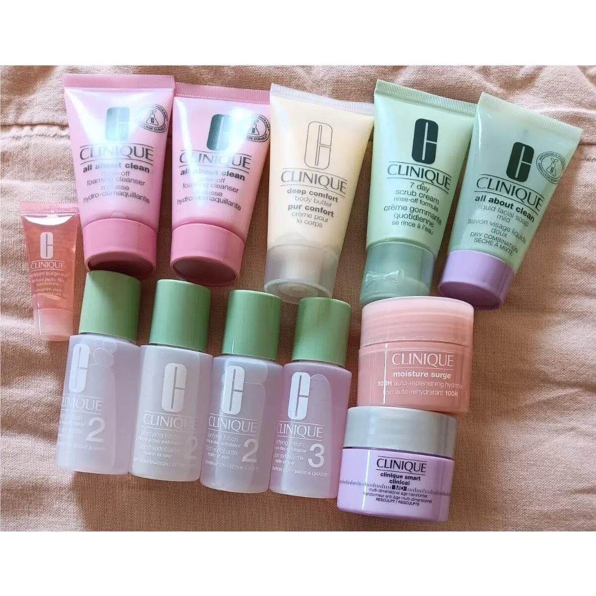 Clinique Skincare Lot Cleanser Lotion Body Butter Soap Scrub Scream Surge Smart