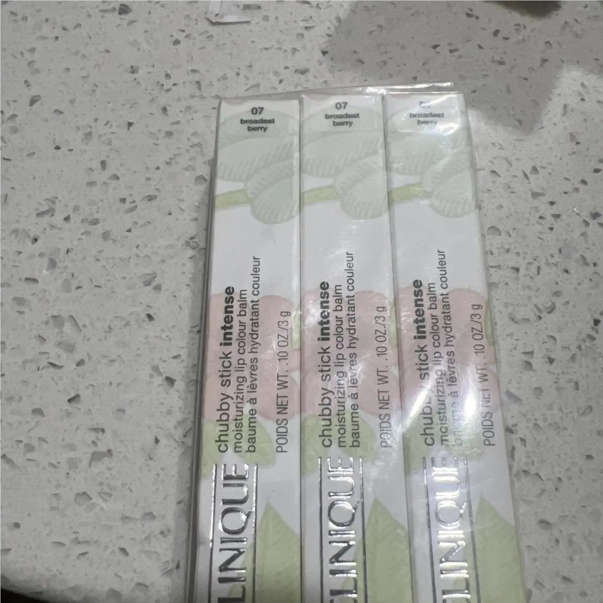 3x Clinique Chubbystick Intense Moisturizing Lip Color Balm 07 Broadest Berry L2