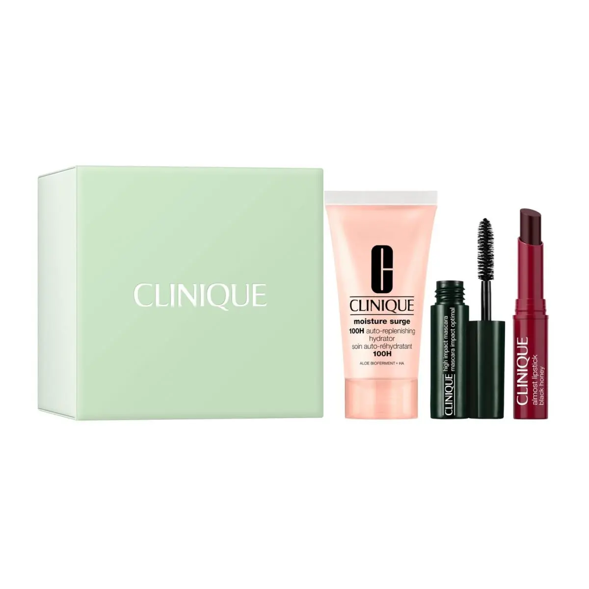Clinique Icons Gift Set Almost Lipstick in Black Honey 3 Piece