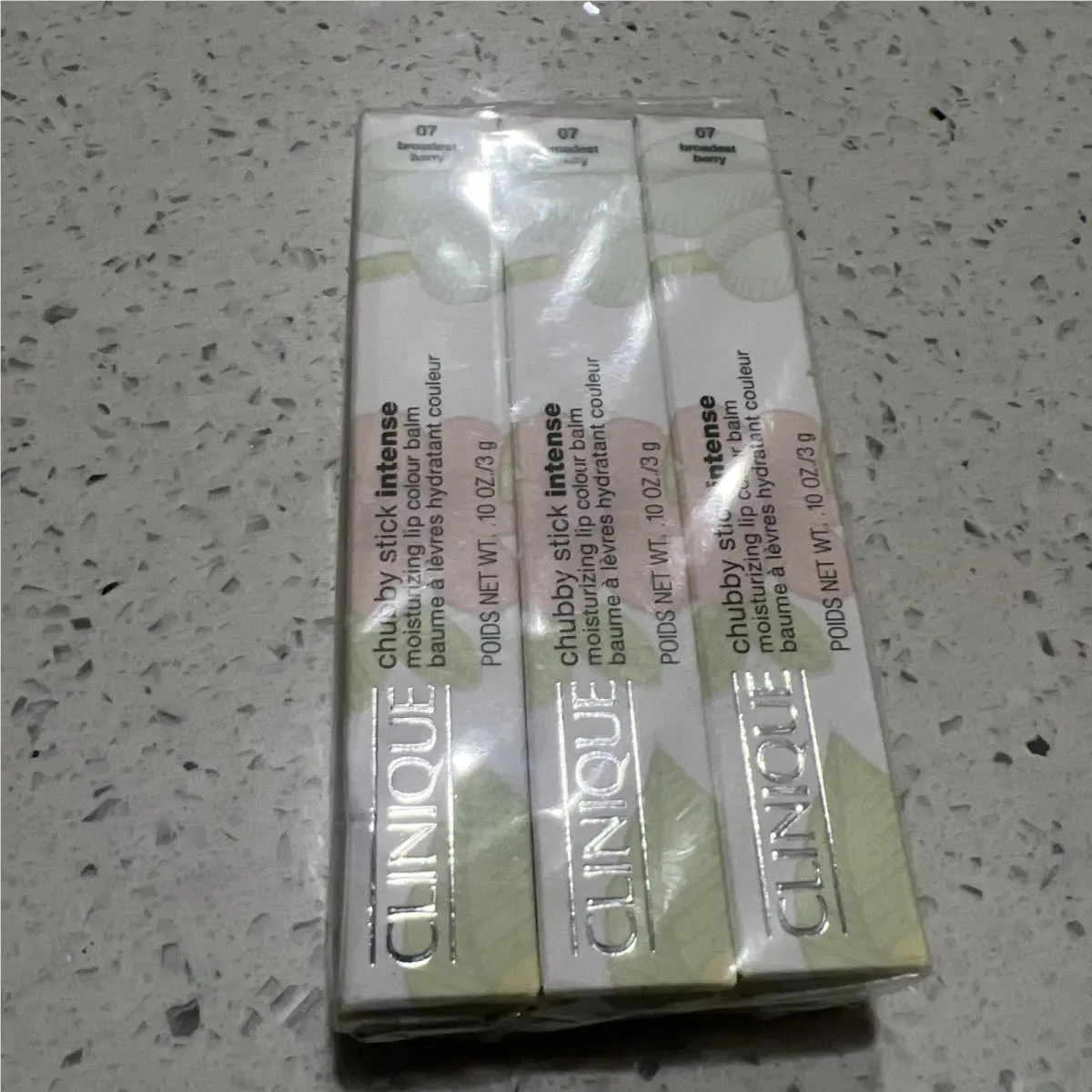 3xClinique Chubby Stick Intense Moisturizing Lip Color Balm 07 Broadest Berr L2