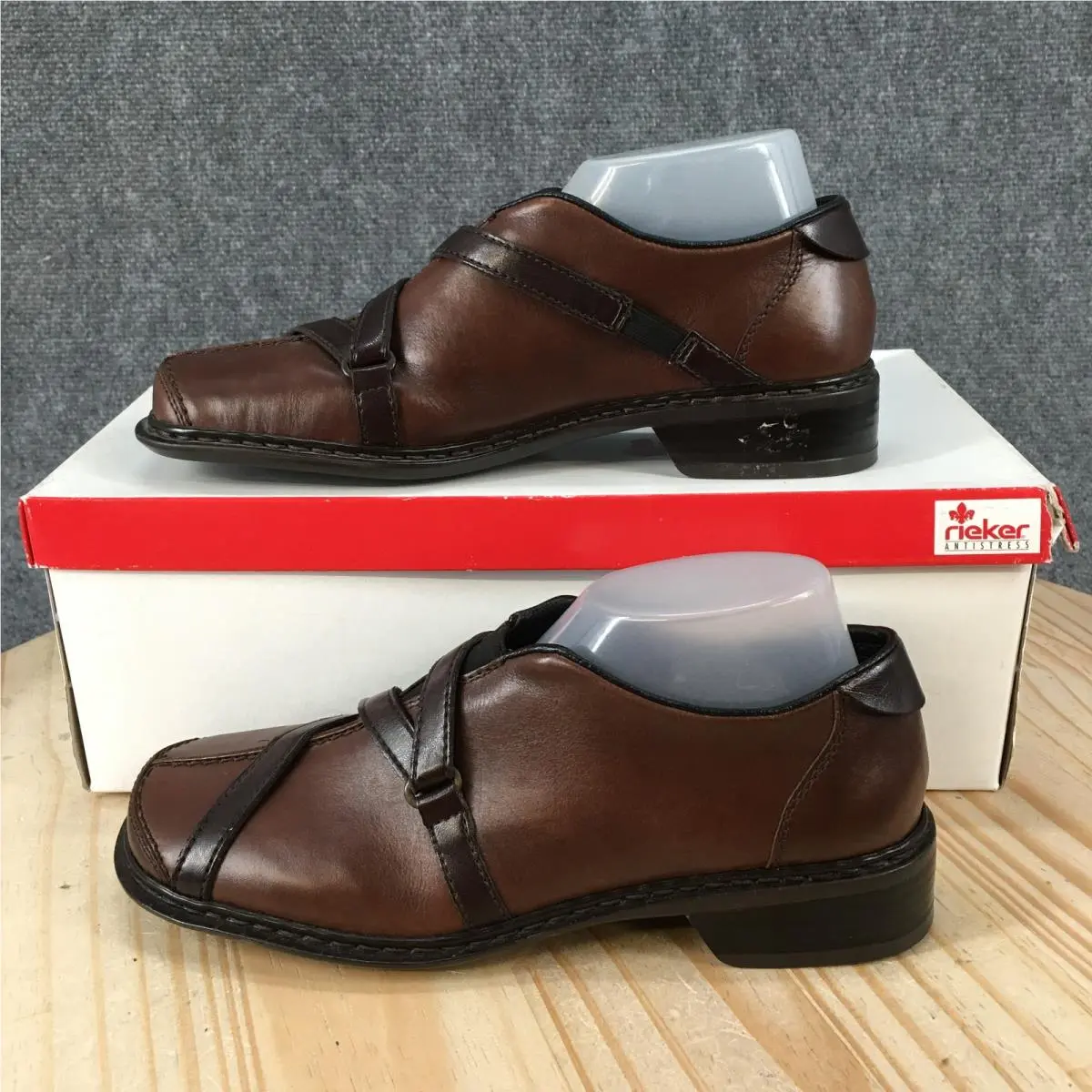 Rieker Antistress Loafer Shoes Womens 36 Slip On Casual Low Leather Brown