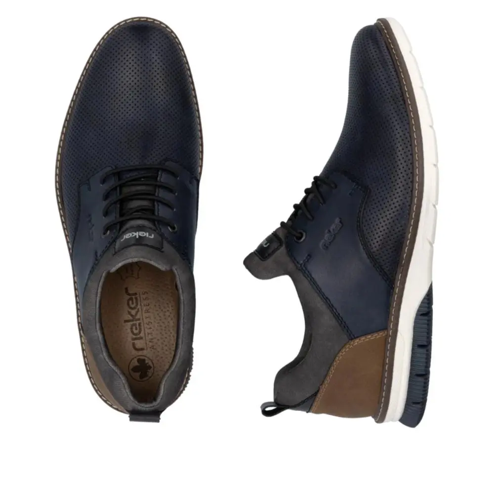 Rieker shoes - Rieker Dustin 14450 - Dustin - Navy/Brown (UPC: 198769010610) 3
