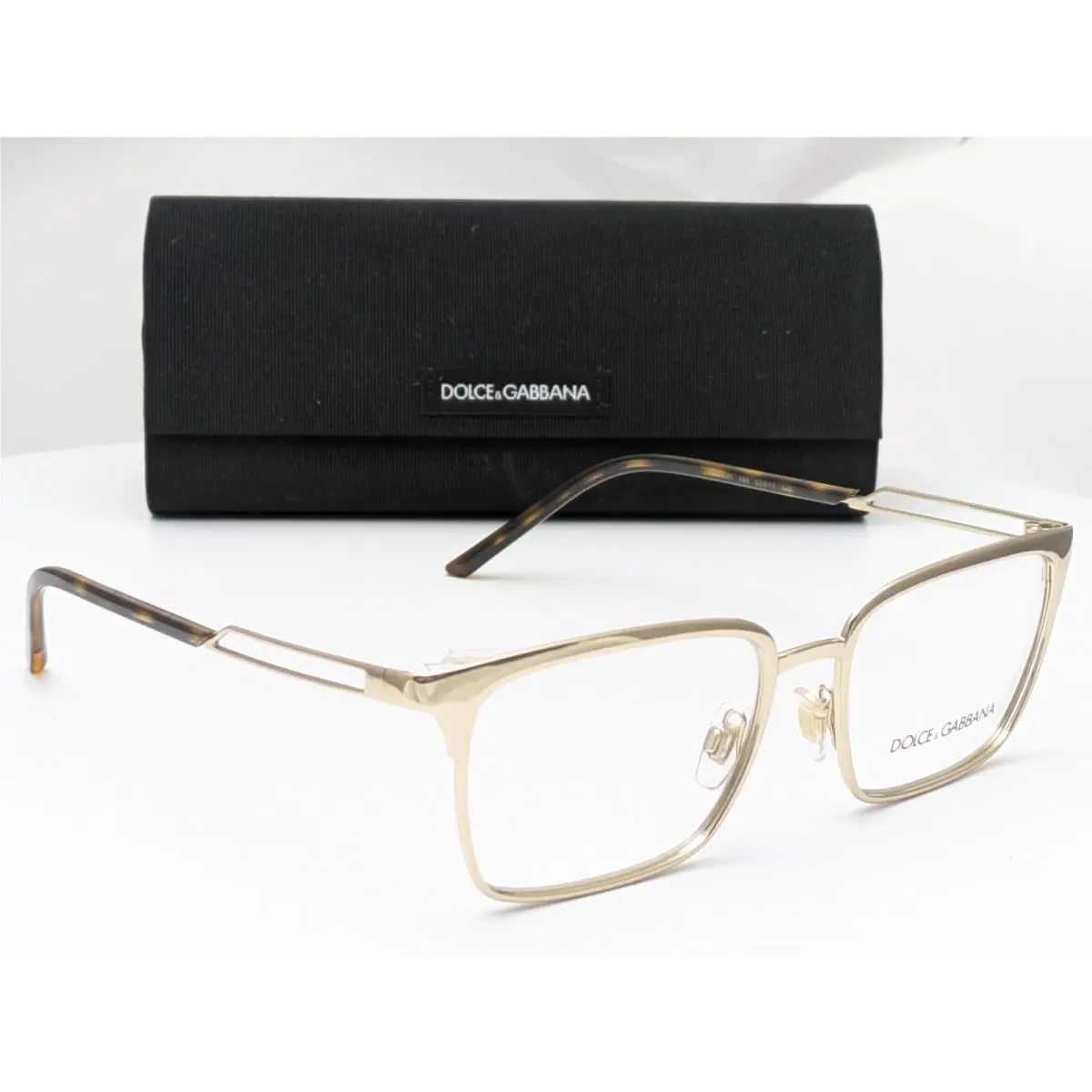 Dolce Gabbana DG1295 488 Gold Brown Unisex Eyeglasses Frames 53-17-145