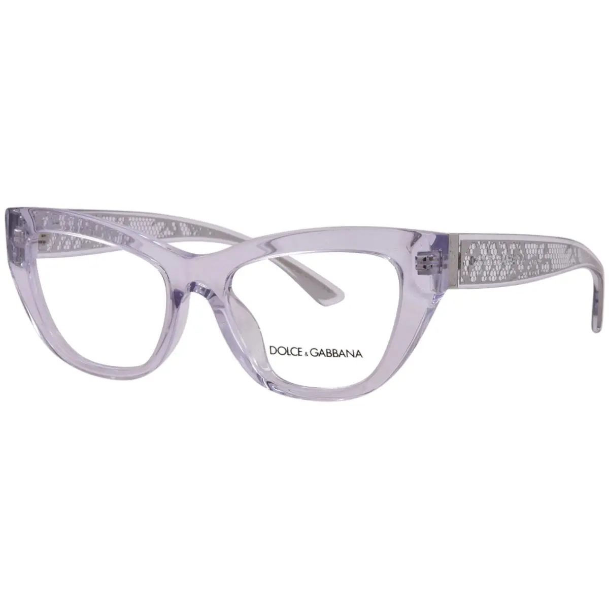 Dolce Gabbana DG3412 3133 Eyeglasses Women`s Crystal Full Rim Cat Eye 53mm