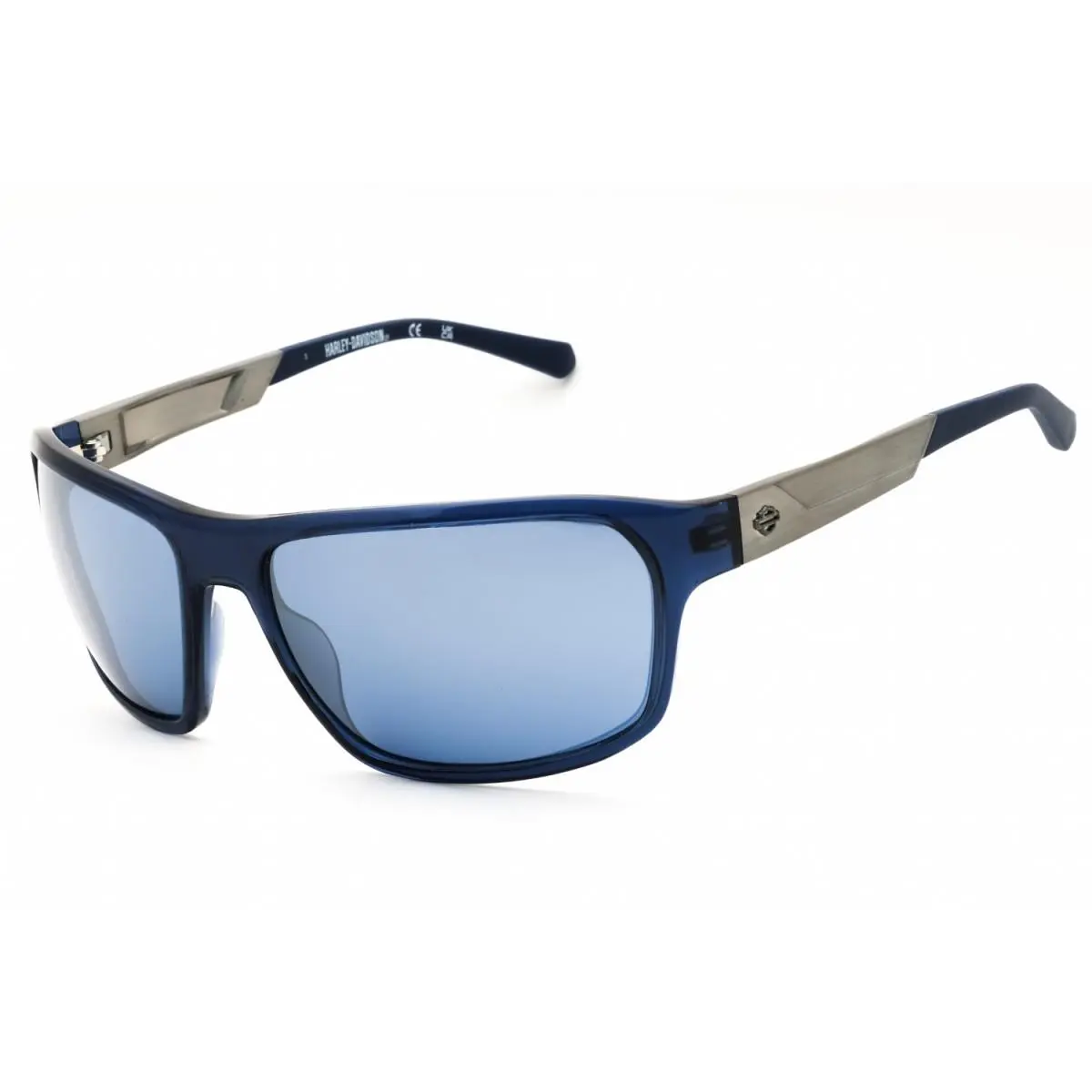 HD00027 90X Shiny Blue/blue Mirror 61-16-125 Sunglasses by Harley Davidson