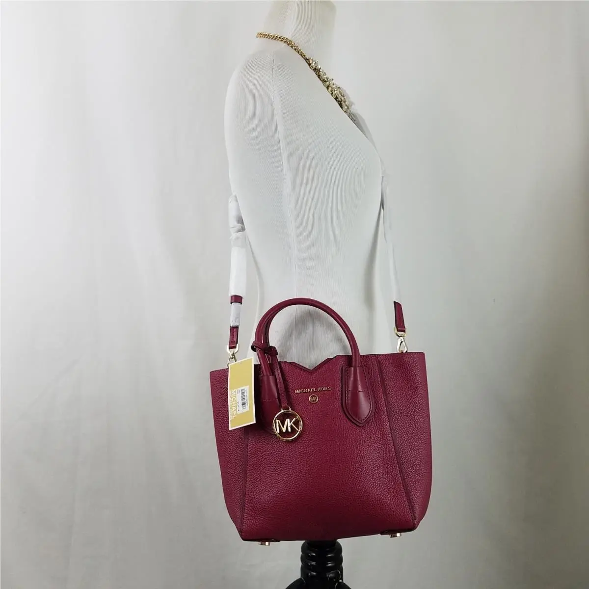 Michael Kors Mae Medium Tote Bag Berry