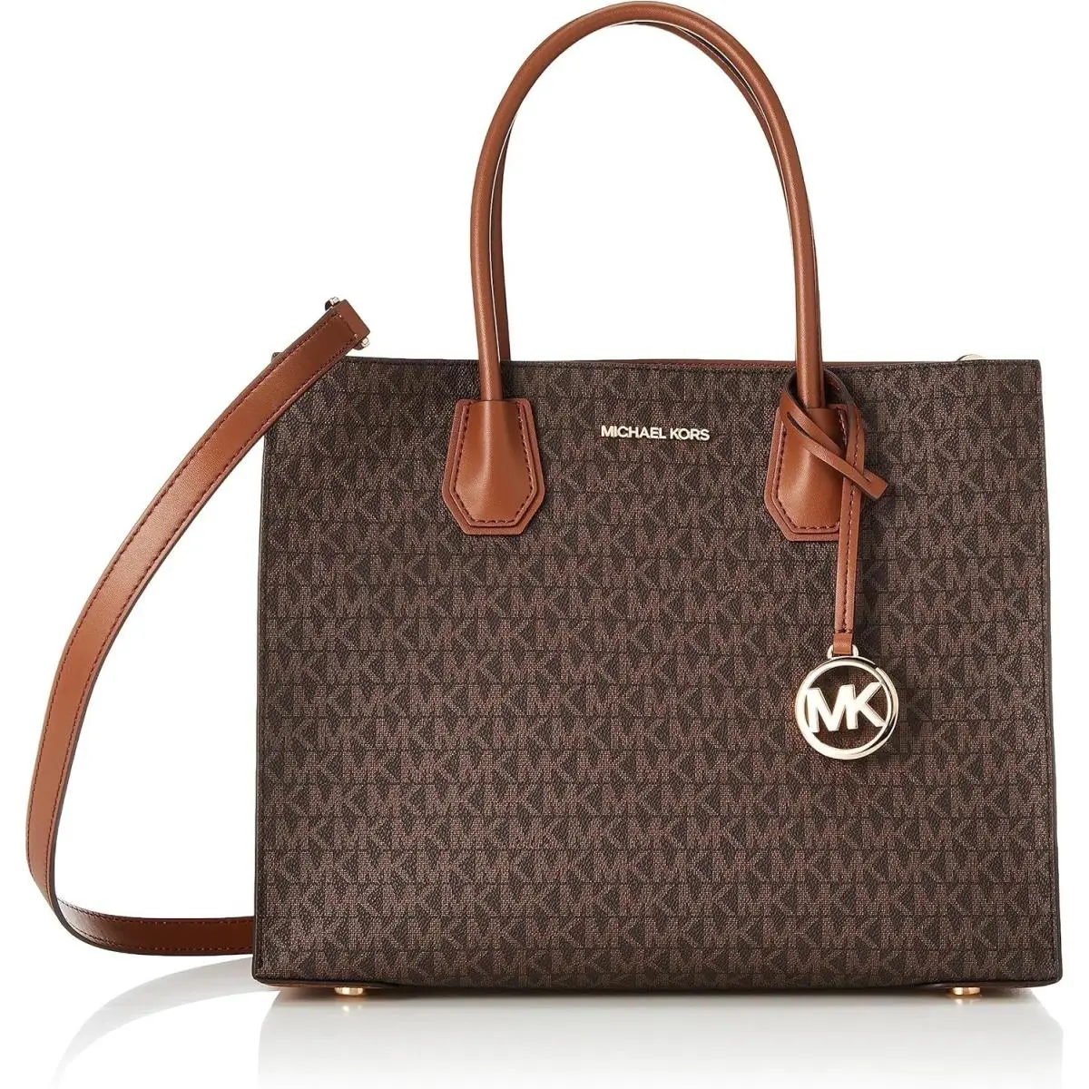 Michael Kors Dk. Brown Mercer Accordion Tote Bag 35T2GM9S3B