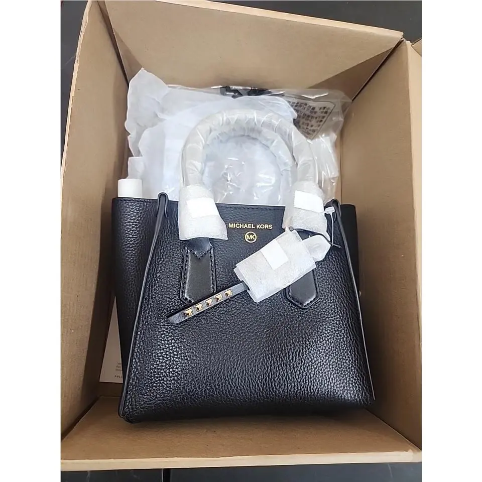 Michael Kors Hamilton Small Satchel Signature MK Leather Crossbody Bag