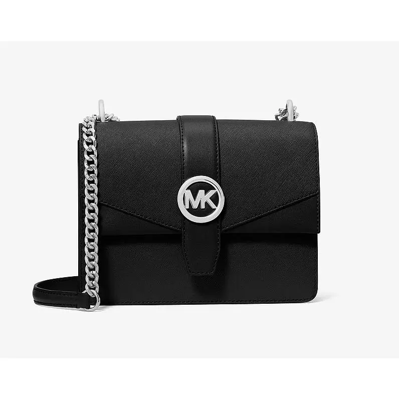 Michael Kors Greenwich Small Saffiano Leather Crossbody Bag Black