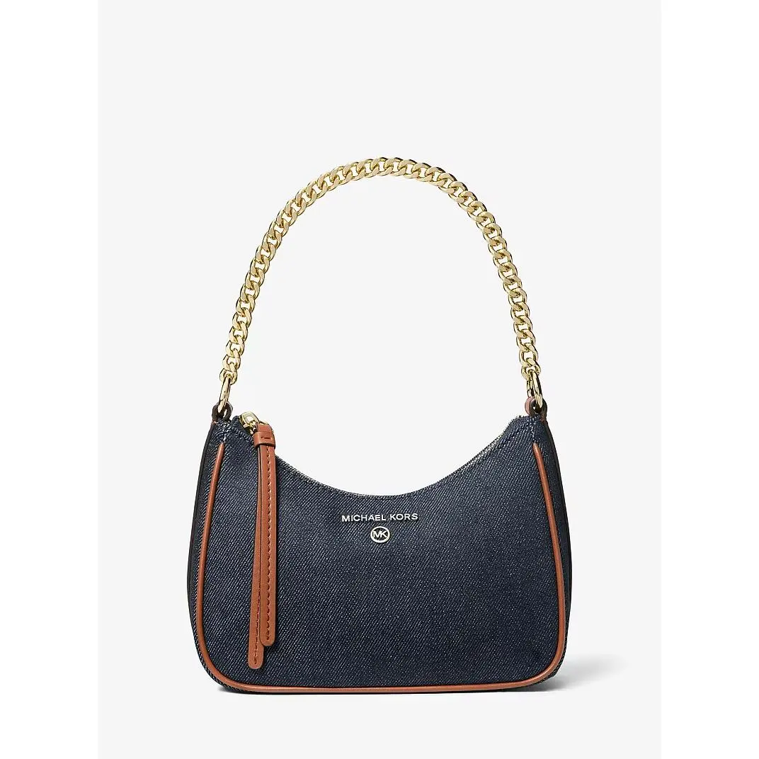 Michael Kors Jet Set Charm Small Denim Pochette Dark Denim Multi