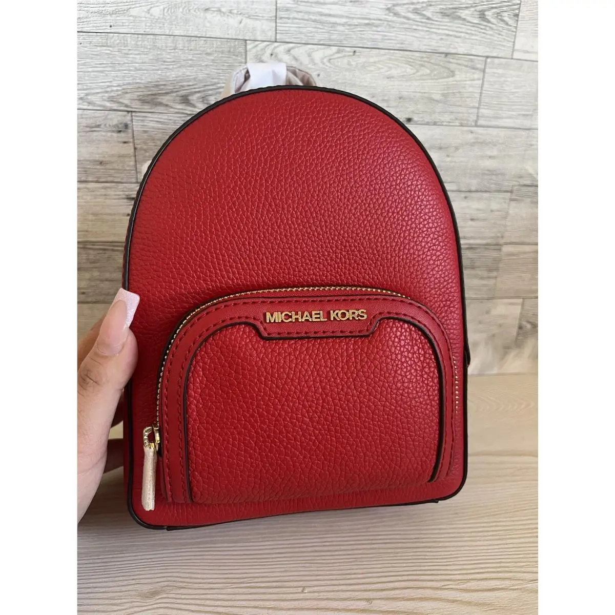 Michael Kors Jaycee Mini XS Leather Zip Pocket Backpack