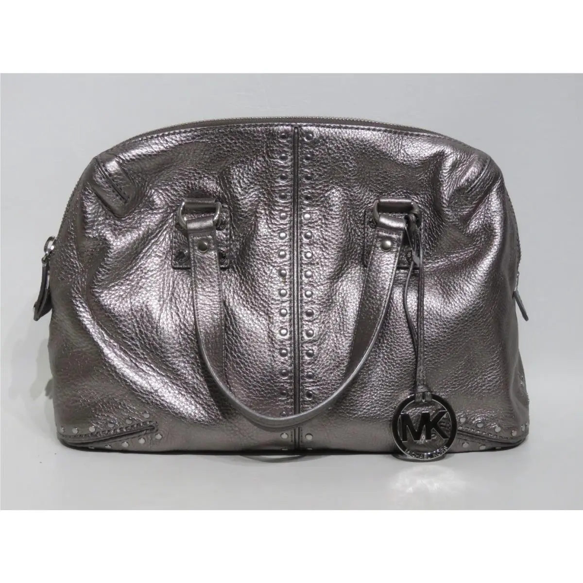 Purse by Michael Kors Gunmetal Gray Satchel Leather Astor 14½x5½x10