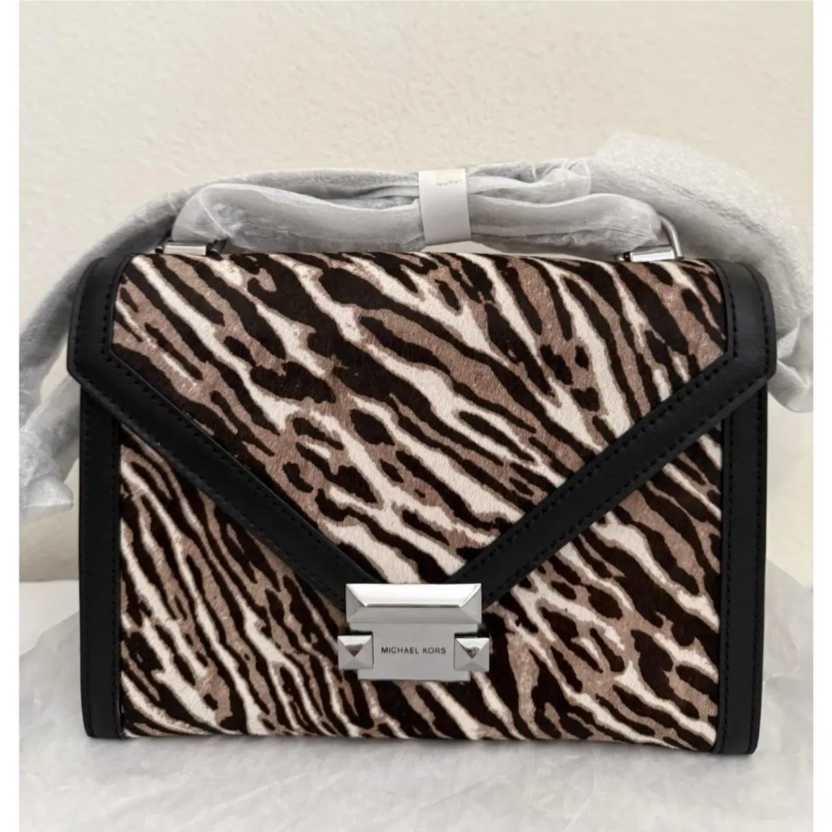 Michael Kors Whitney Large Haircalf Leather Shoulder Bag Packa