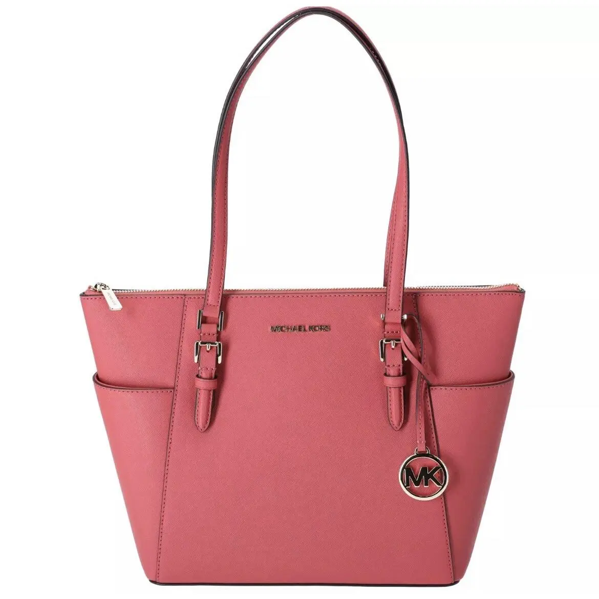 Michael Kors Charlotte Large Top Zip Shoulder Tote Bag Purse