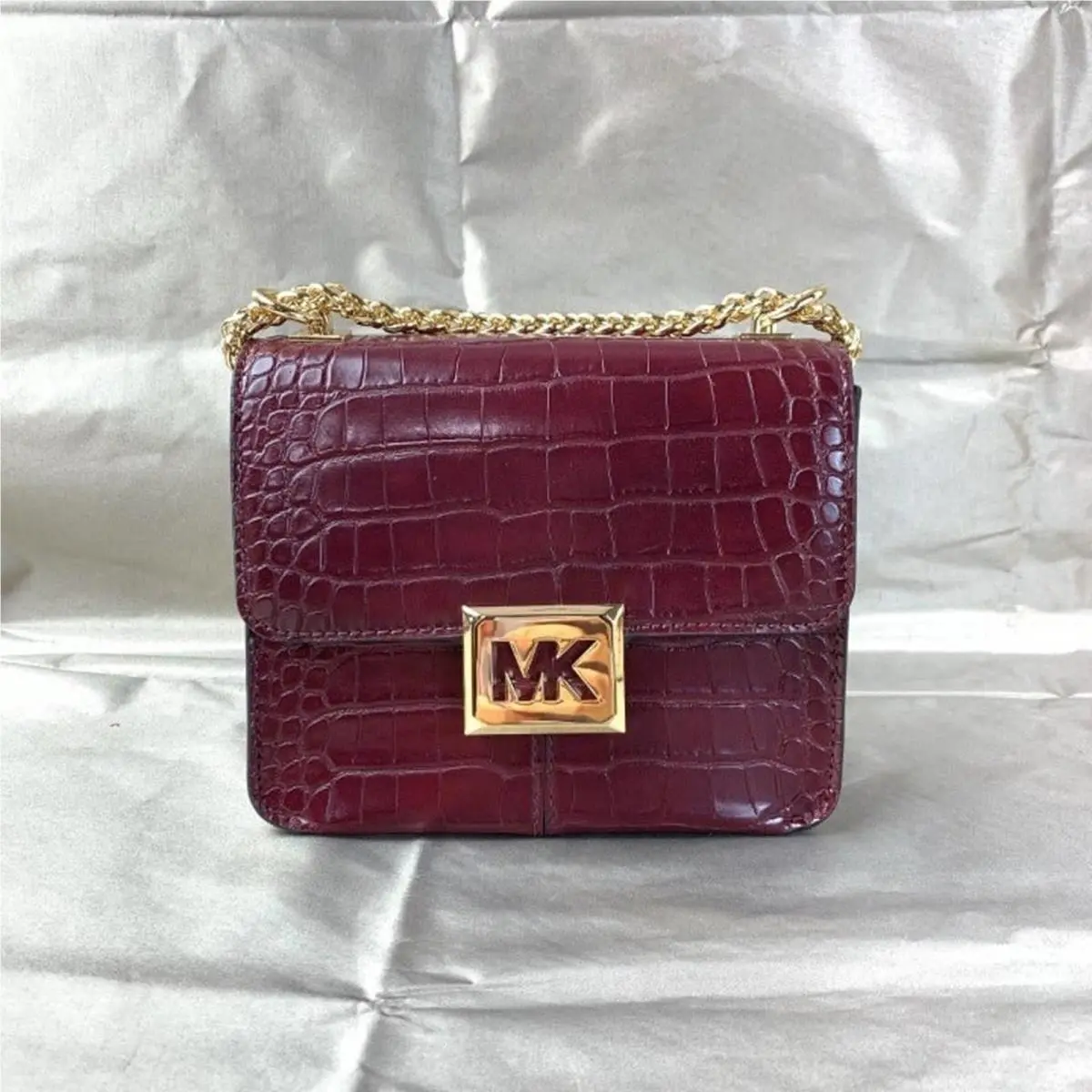 Michael Kors Sonia 35F1G6SS1E Small Shldr Crossbody Bag Leather Merlot