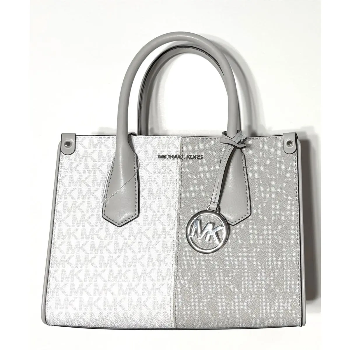 Maple Satchel Optic White Gray Authentic by Michael Kors