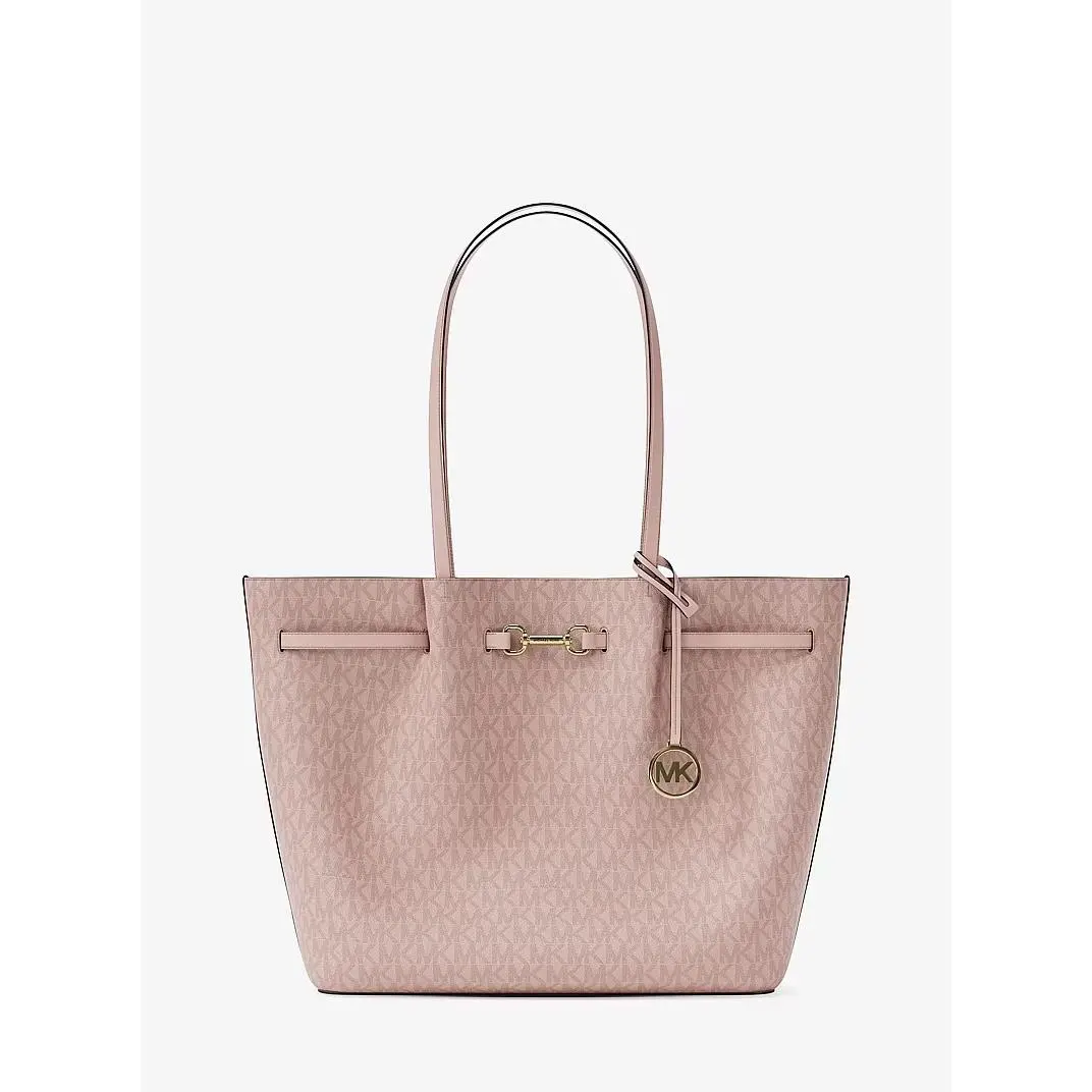 Michael Kors Carson Large Signature Logo Tote Bag Powder Blush MK