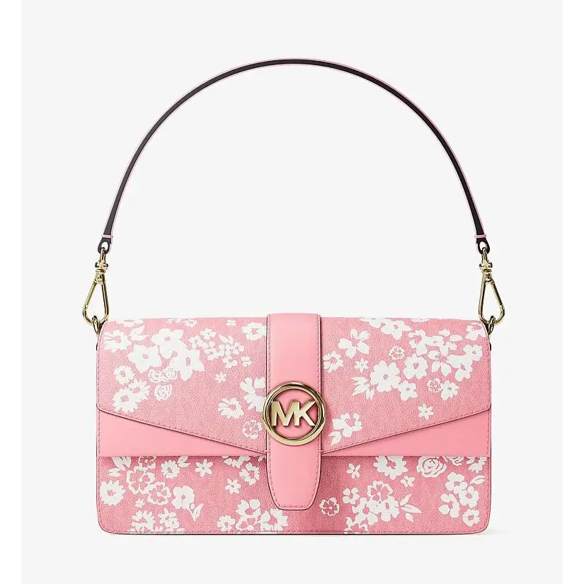 Michael Kors Greenwich Medium Printed Signature Logo Convertible Shoulder Bag