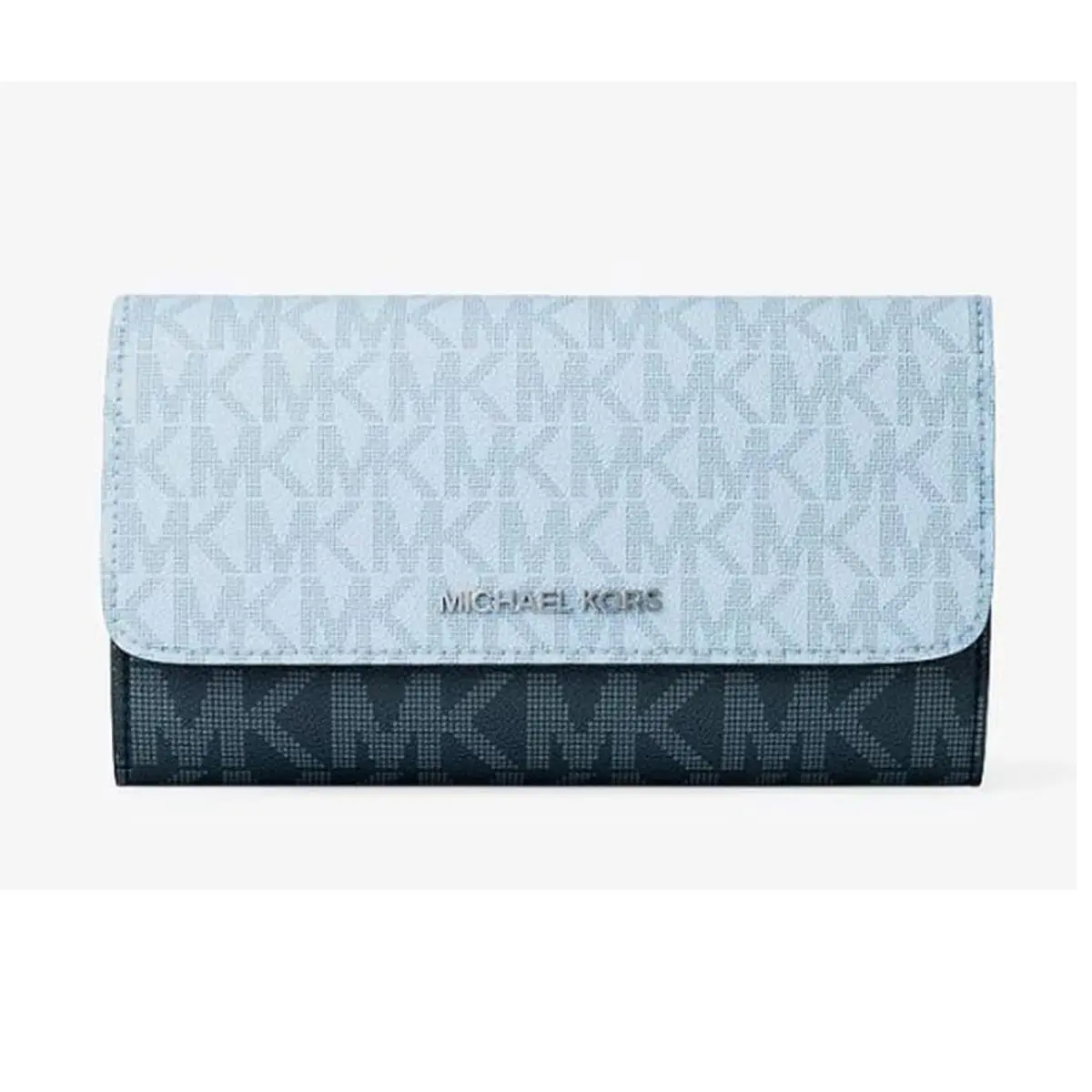 Michael Kors Outlet Jet Set Travel Signature Logo Trifold Wallet 35S5STVF3B-Pale