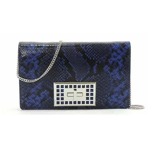 Michael Kors Ellie M Um Shoulder Flap Bag Electric Bluesilver