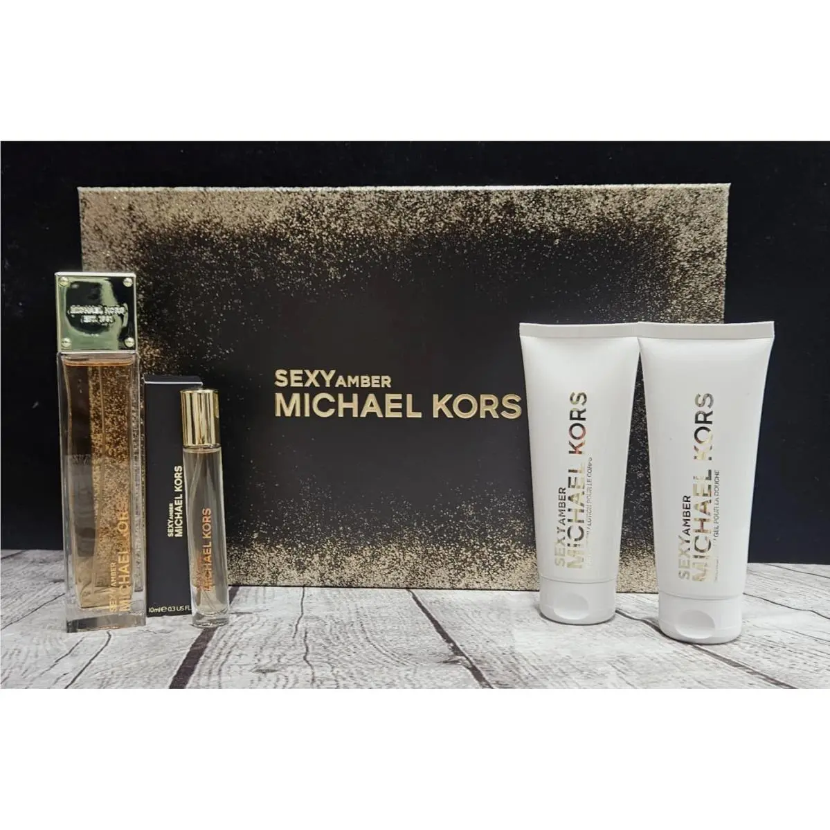 Michael Kors Sexy Amber 4 Piece Black Gift Set For Women