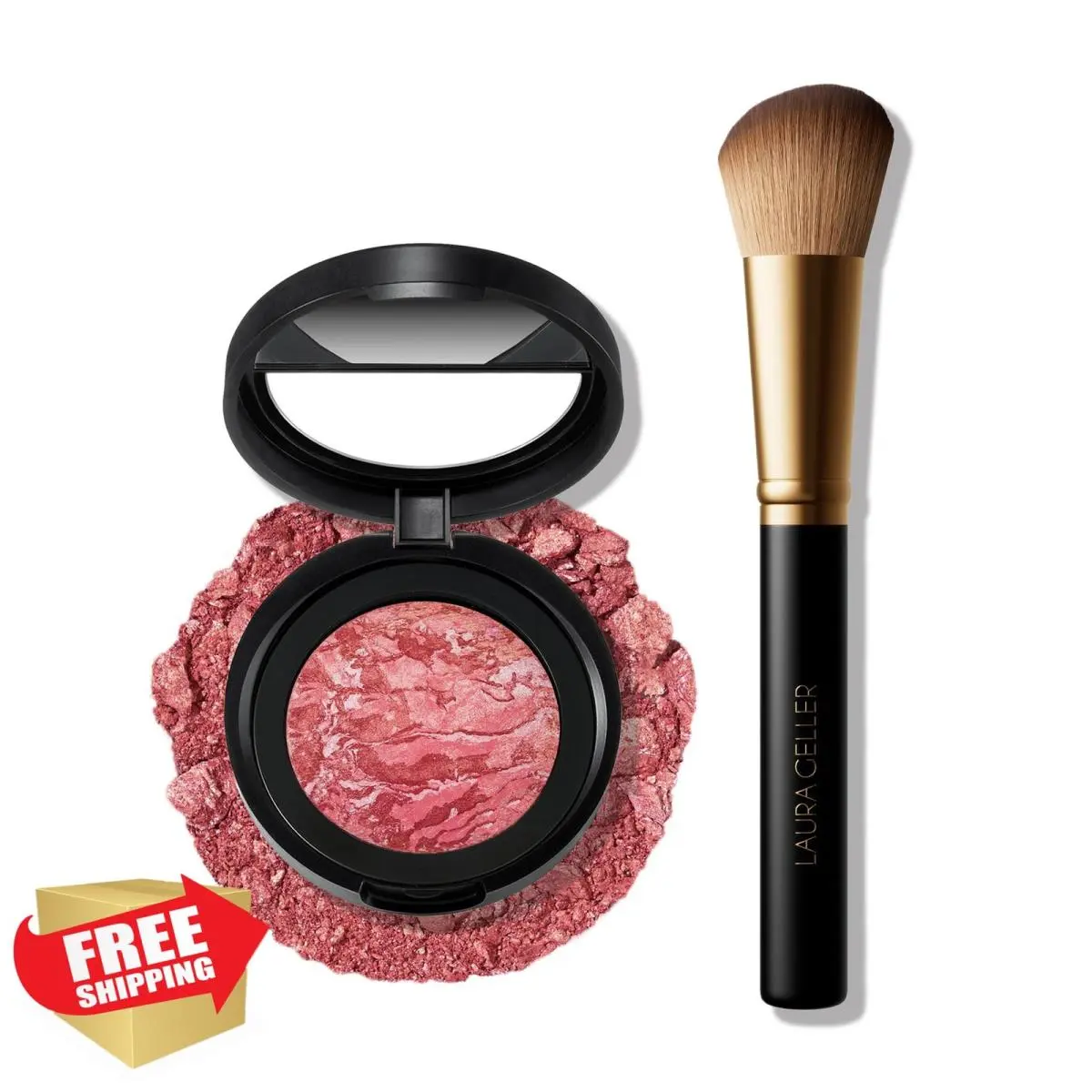 Laura Geller New York Baked Blush Tropic Hues + Angled Brush