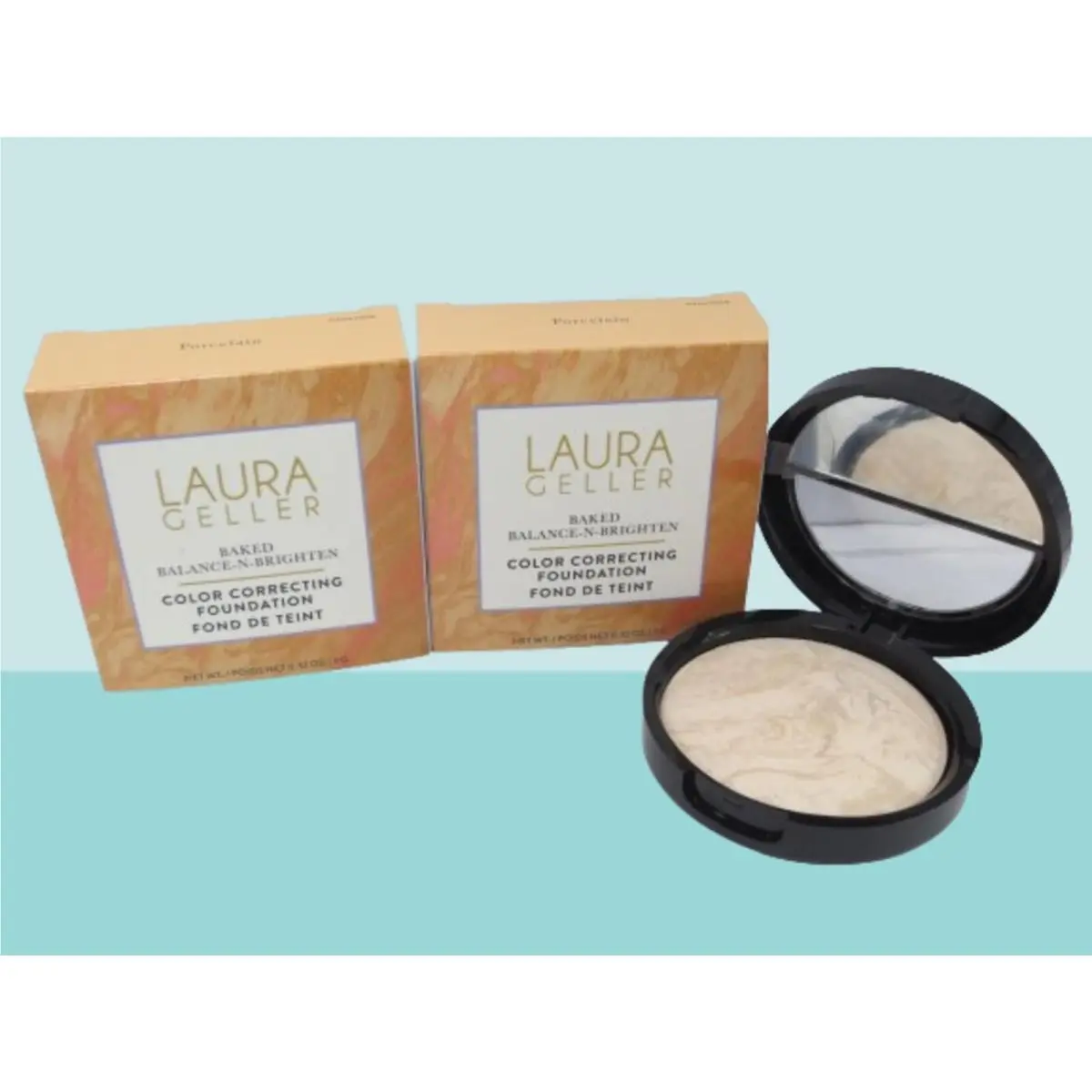 Baked Balance-n-brighten Color Correcting Foundation Porcelain 2PCS by Laura Geller