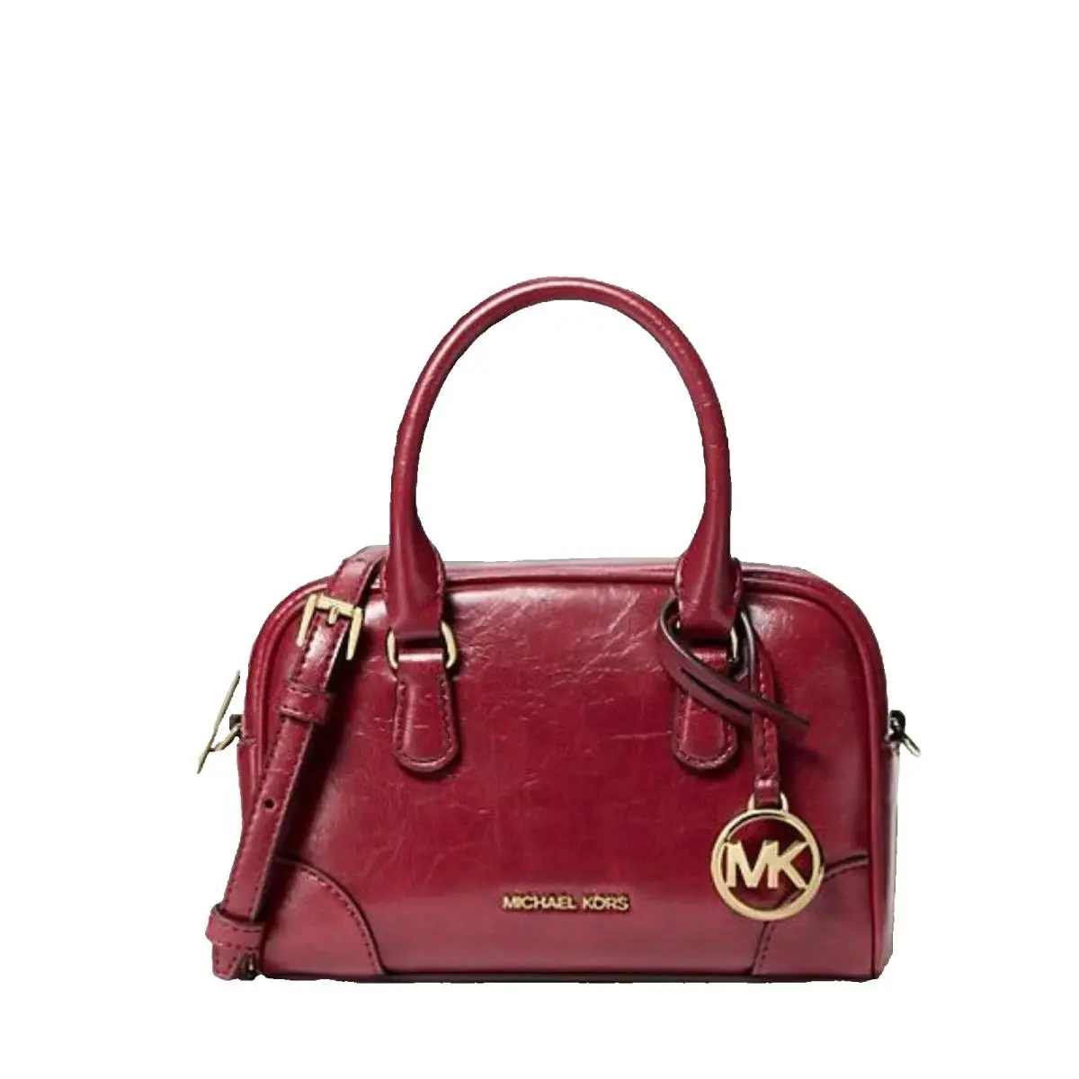 Michael Kors Thompson Cherry Leather X-small Satchel w/ Crossbody Strap