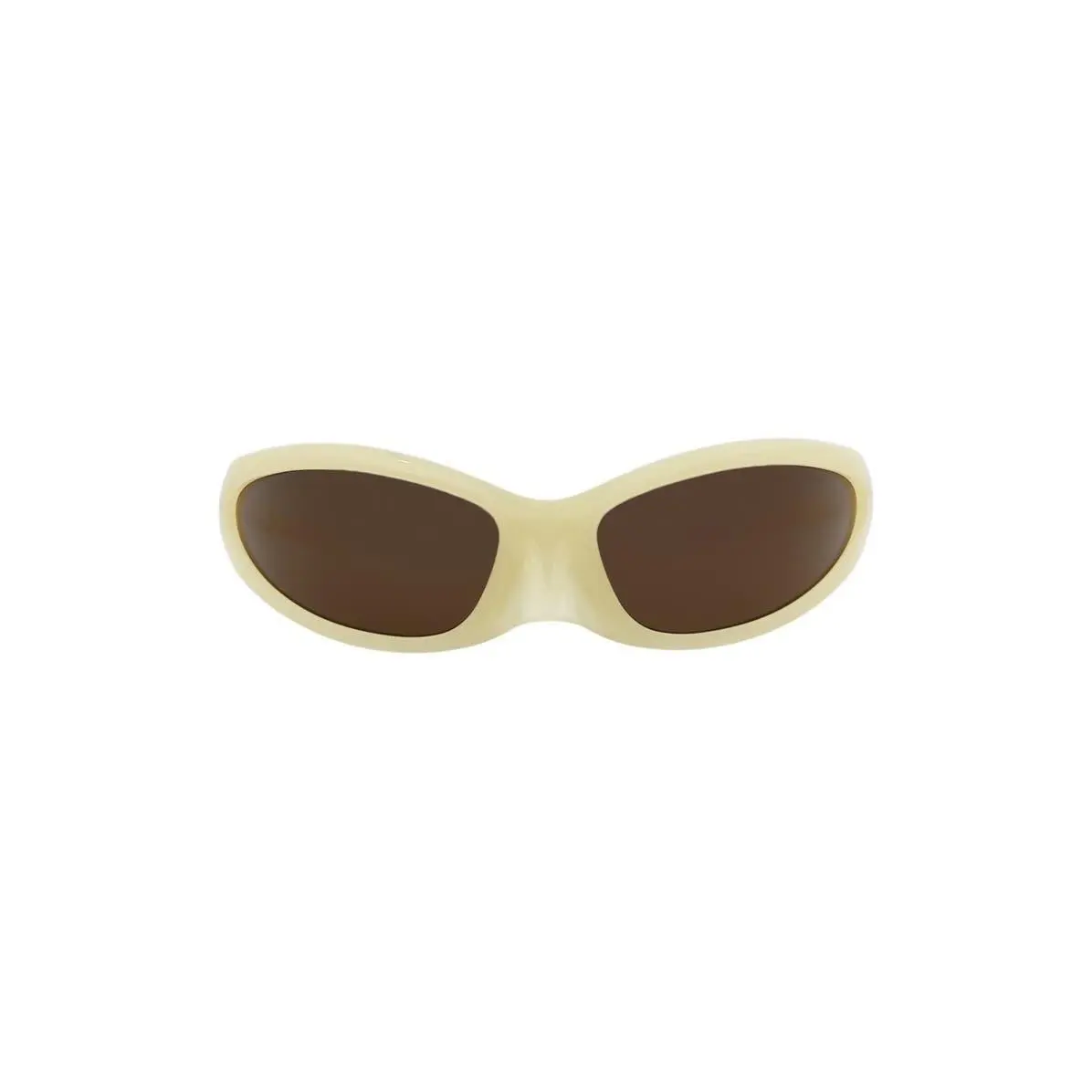 Balenciaga Women 80mm Wrap Sunglasses Yellow Yellow Brown
