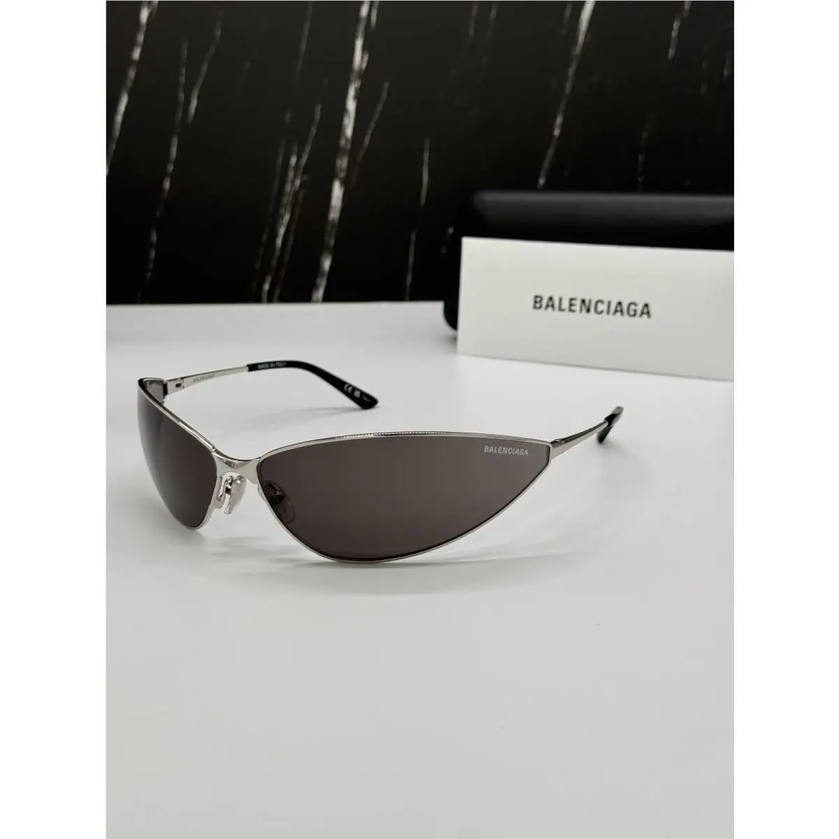 Balenciaga BB0315S 004 Silver Unisex Sunglasses Balenciaga Eyewear