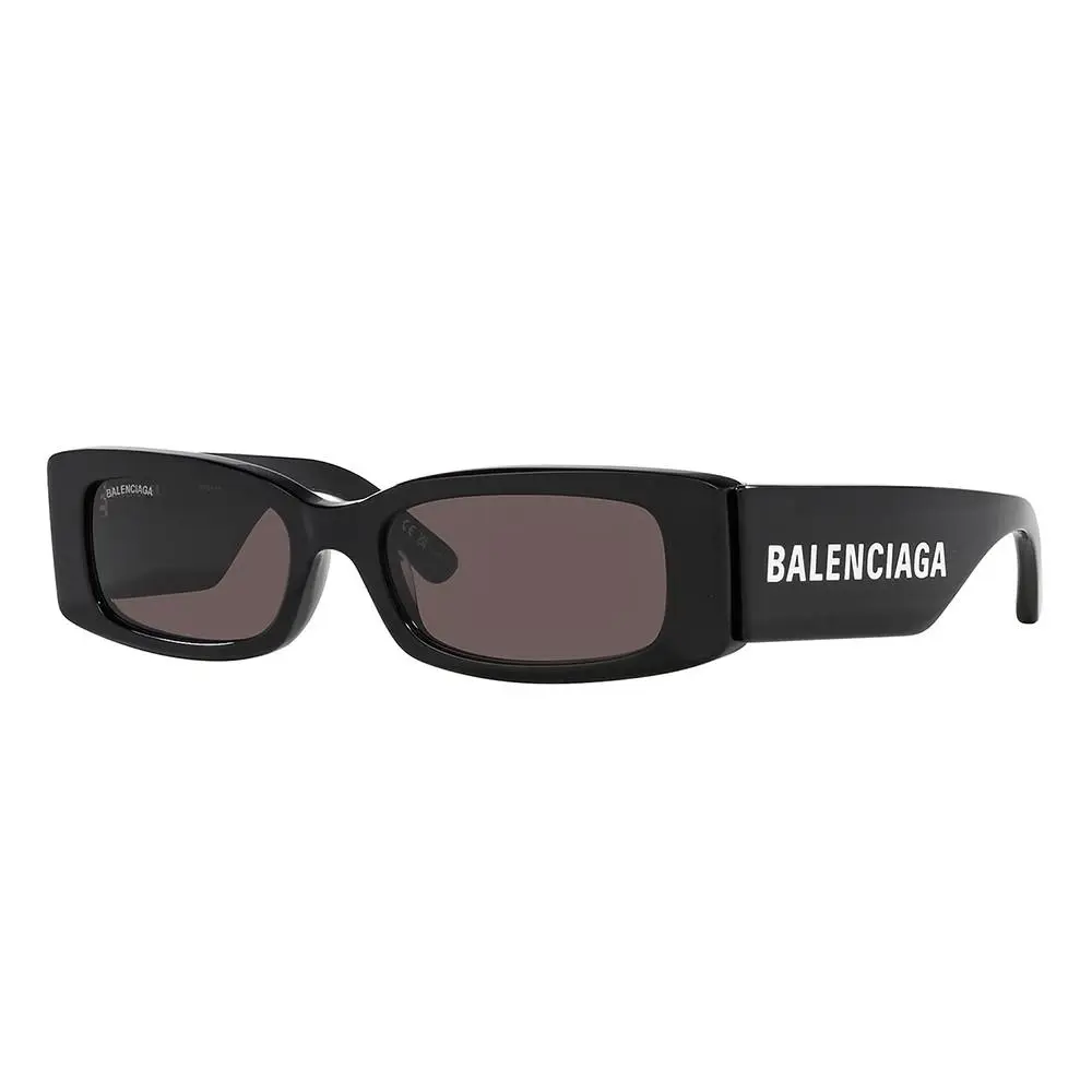 Everyday BB 0260S 001 Black Plastic Rectangle Sunglasses Grey Lens by Balenciaga