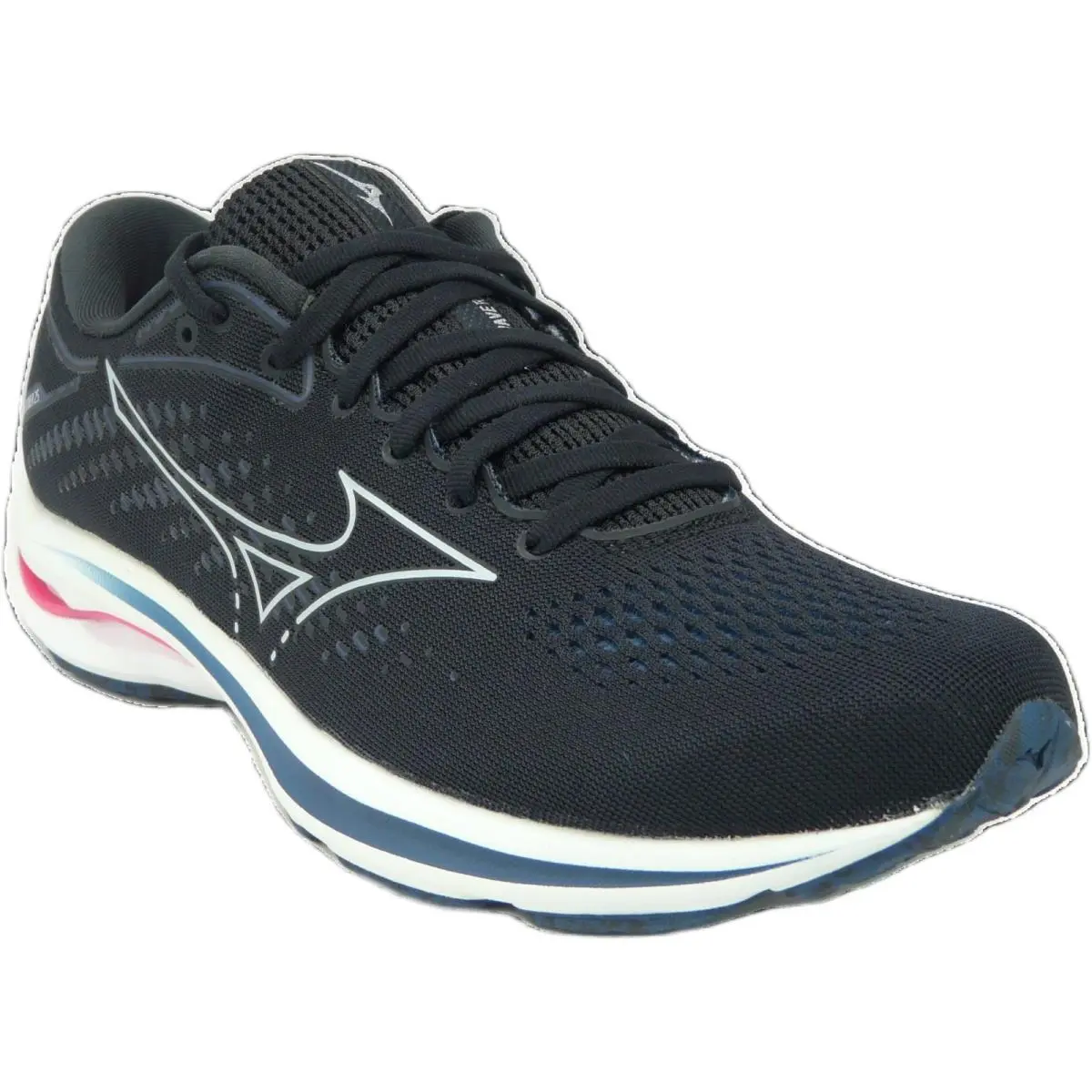 Mizuno Wave Rider 25 Men`s Running Shoes Black Grey Pink US 8