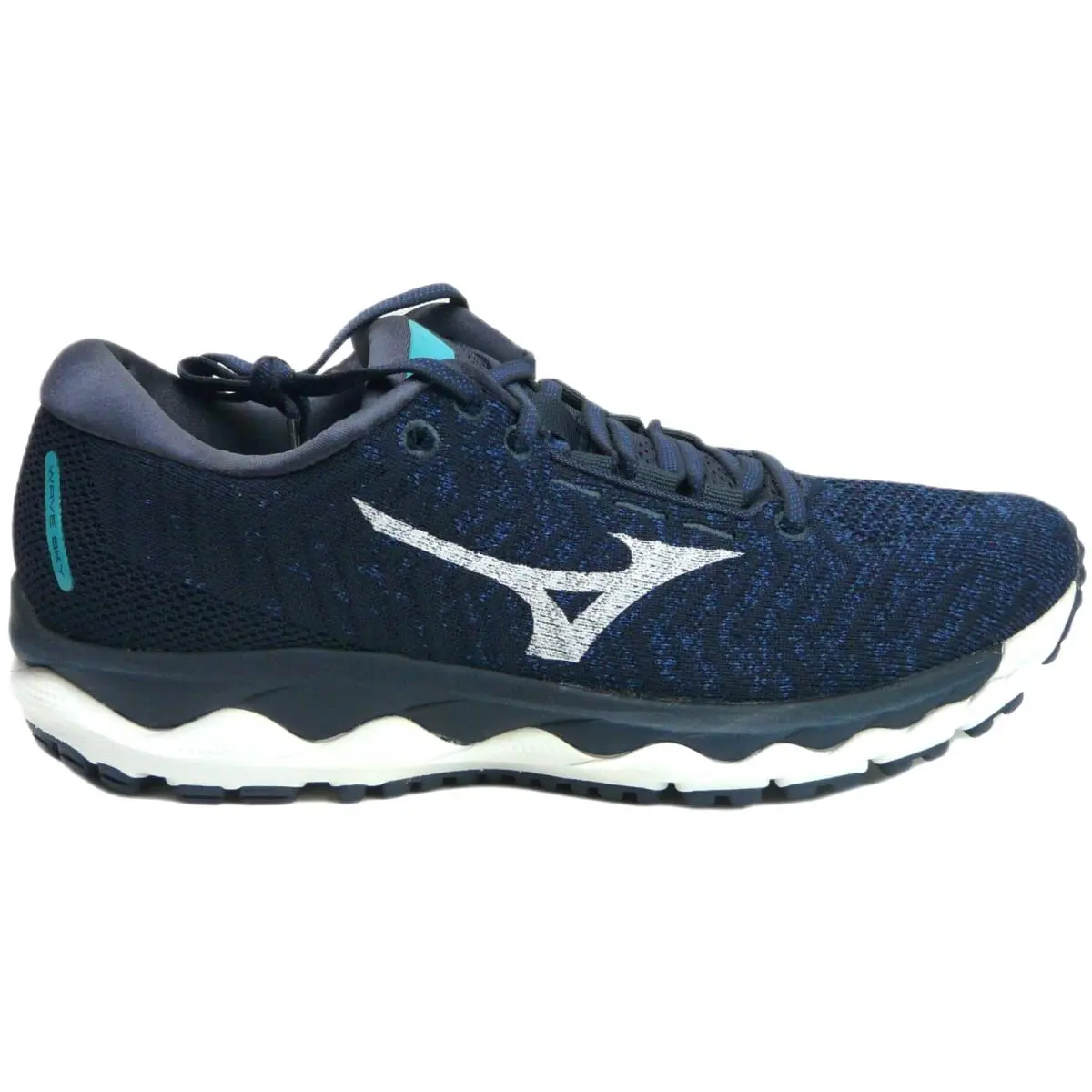 Mizuno Men`s Wave Sky Wave Knit 3 Running Shoe True Blue Nimbus Cloud US 8