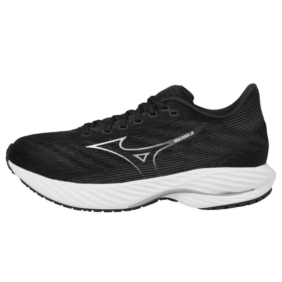Mizuno Wave Rider 28 Black / Silver J1GC240402 Men`s Size 12 Wide