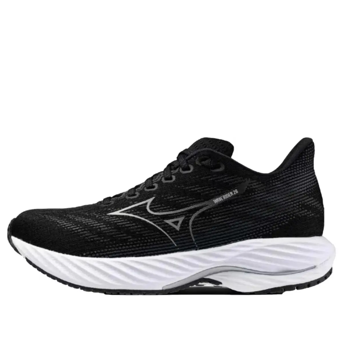 Mizuno Wave Rider 28 Black / Silver / White J1GD240322 Women`s Size 12 Medium