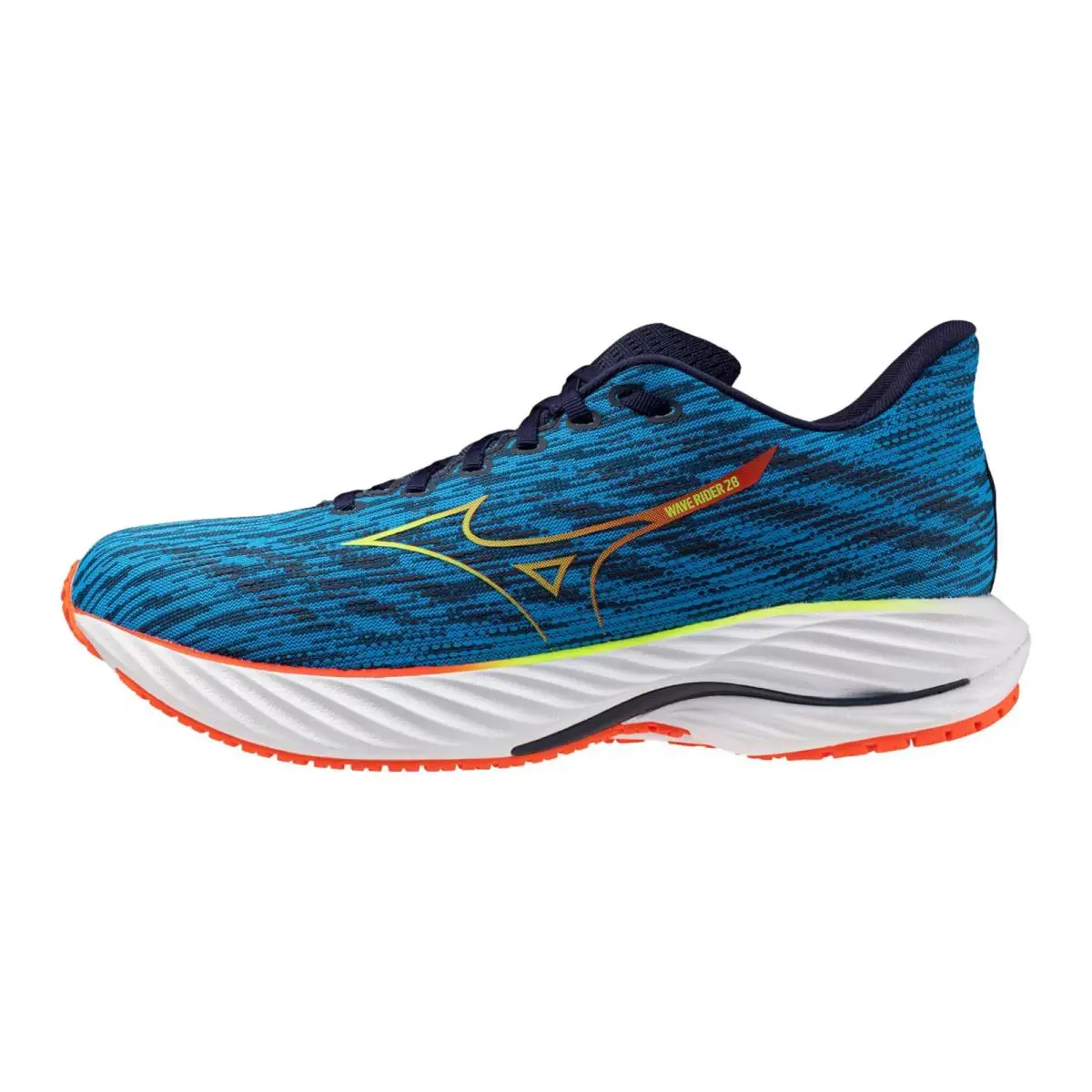 Mizuno Wave Rider 28 Blue Pace / Green Gecko J1GC240356 Men`s Size 8.5 Medium