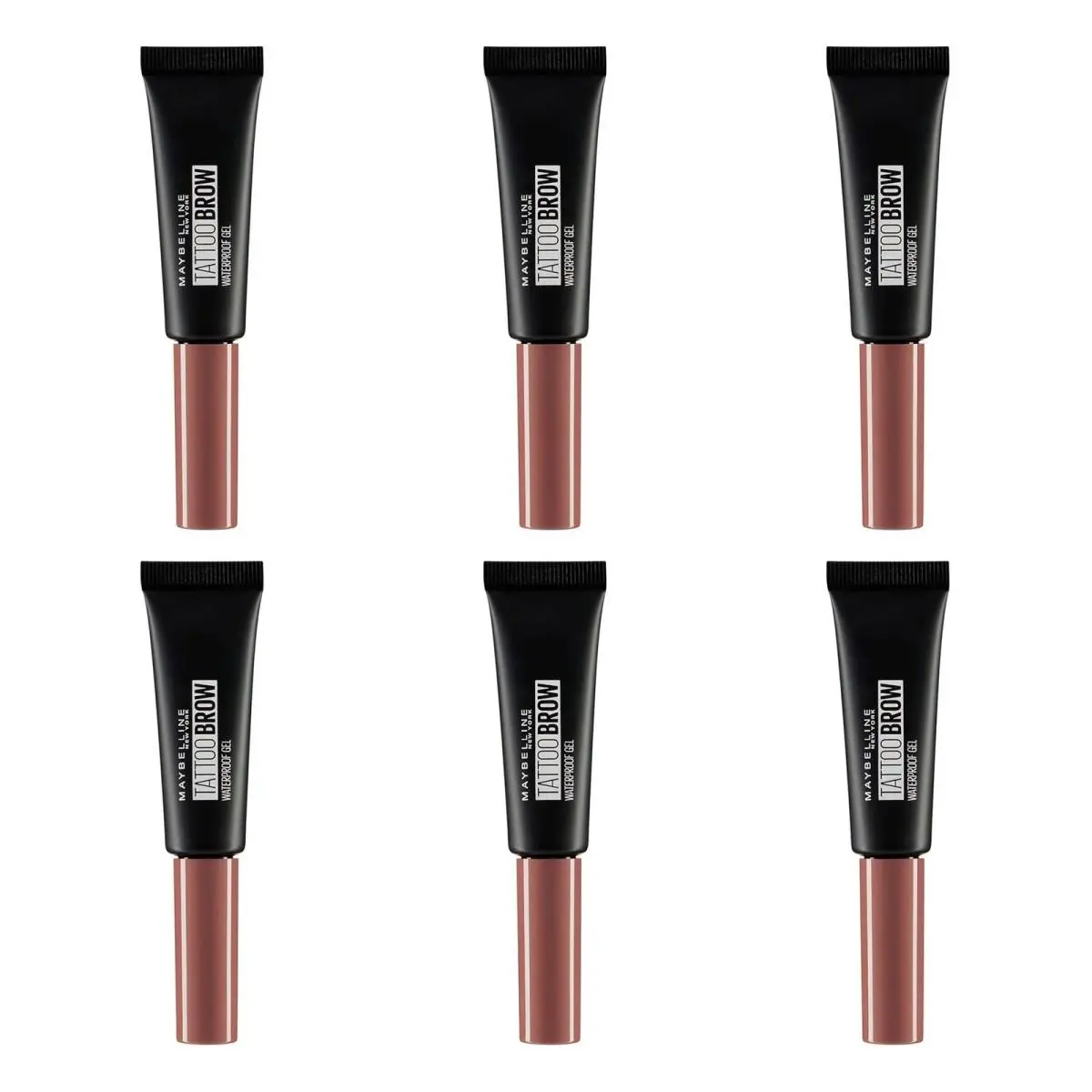 Maybelline Tattoo Brow Waterproof Gel 09 Auburn 5ml - 6 Pack