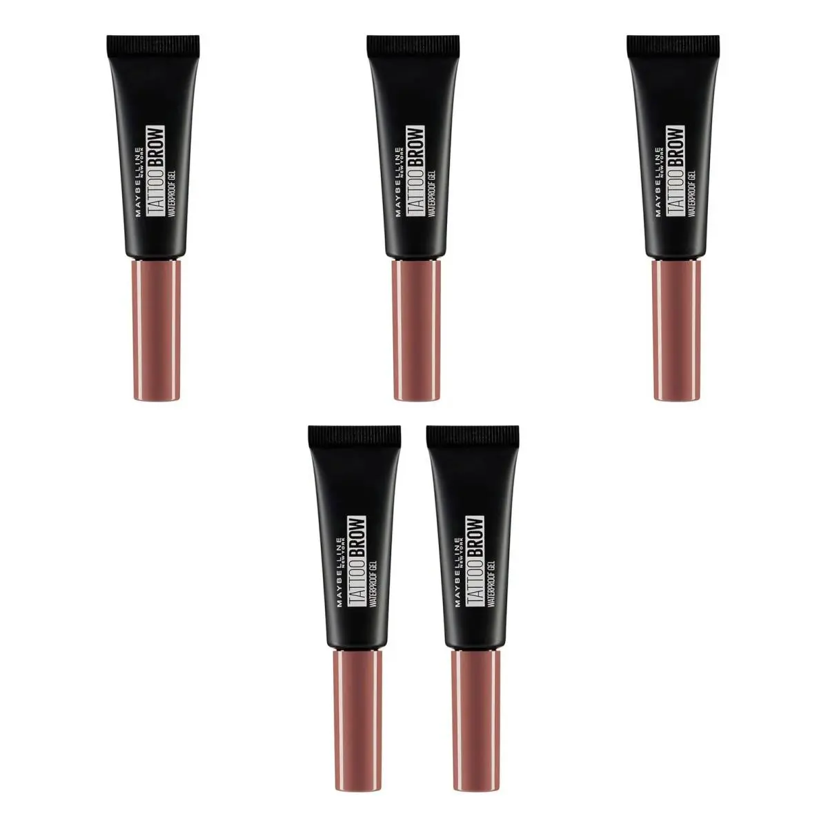 Maybelline Tattoo Brow Waterproof Gel 09 Auburn 5ml - 5 Pack