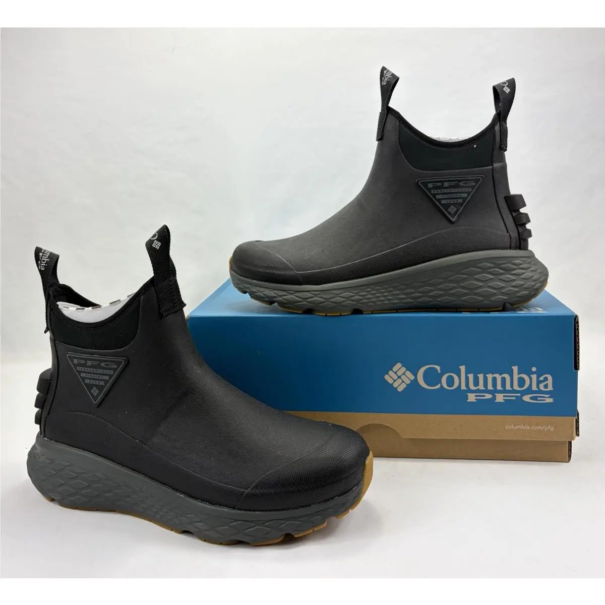 Columbia Pfg Dry Tortugas Pull On Deck Boots Black/grey Ice Men`s 9.5