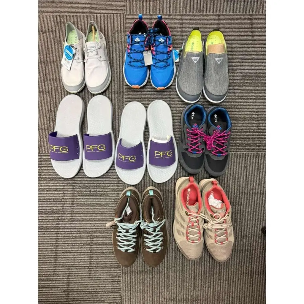 Lot of 8 Columbia Shoes – Mixed Styles Sizes