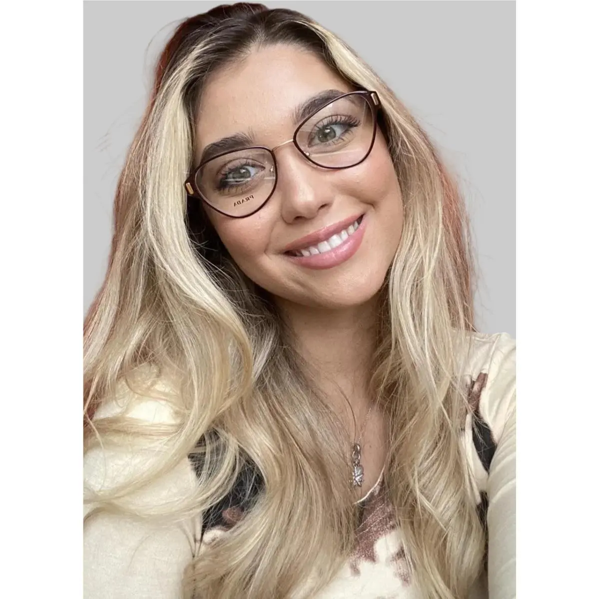 Prada Vpr 5U8U 7YT-1O1 53mm Burgundy Women`s Eyeglasses Frame 6