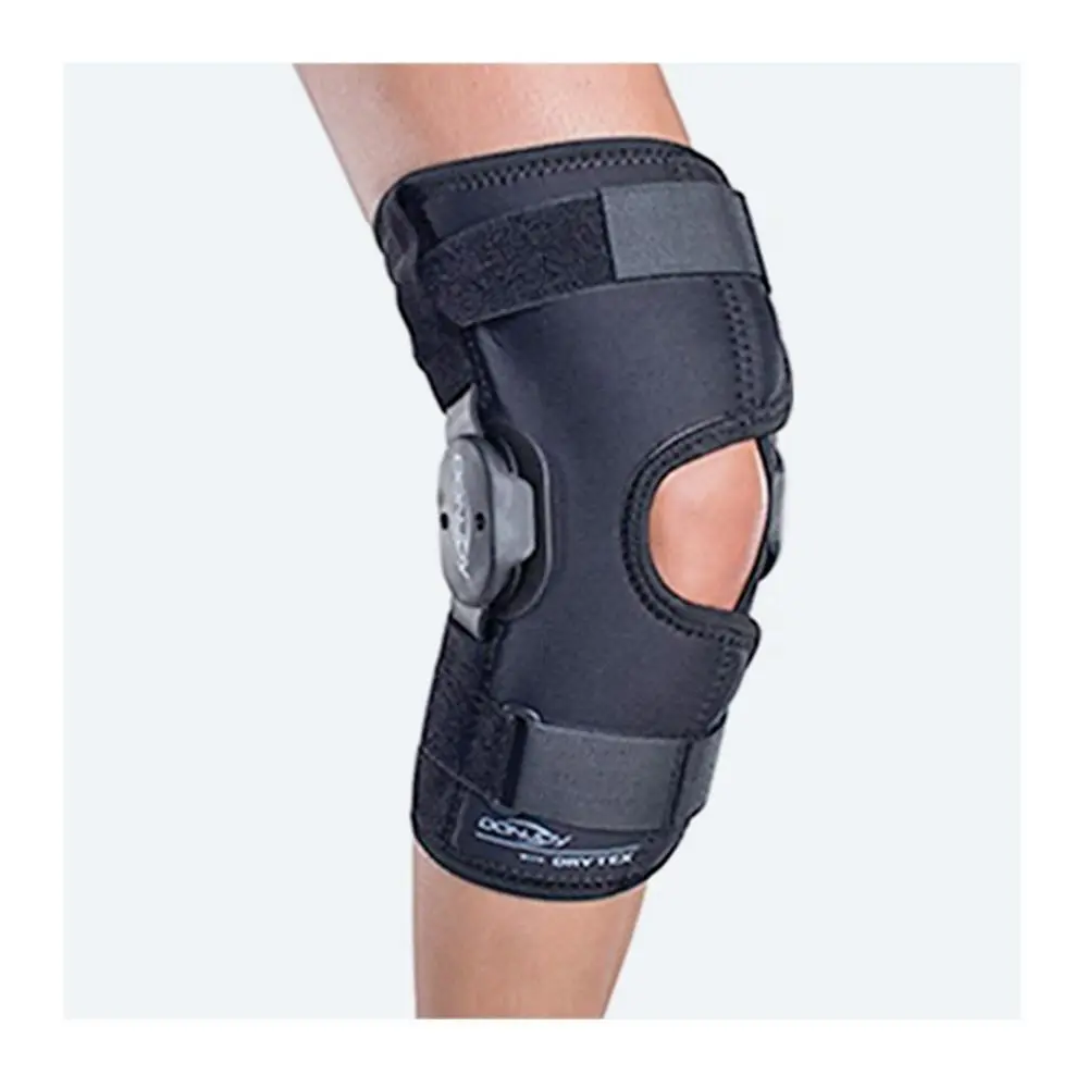 DonJoy  - Deluxe Hinged Knee Brace - Deluxe Hinged Knee Brace - 81-05567 - Black (UPC: 015421055676) 0
