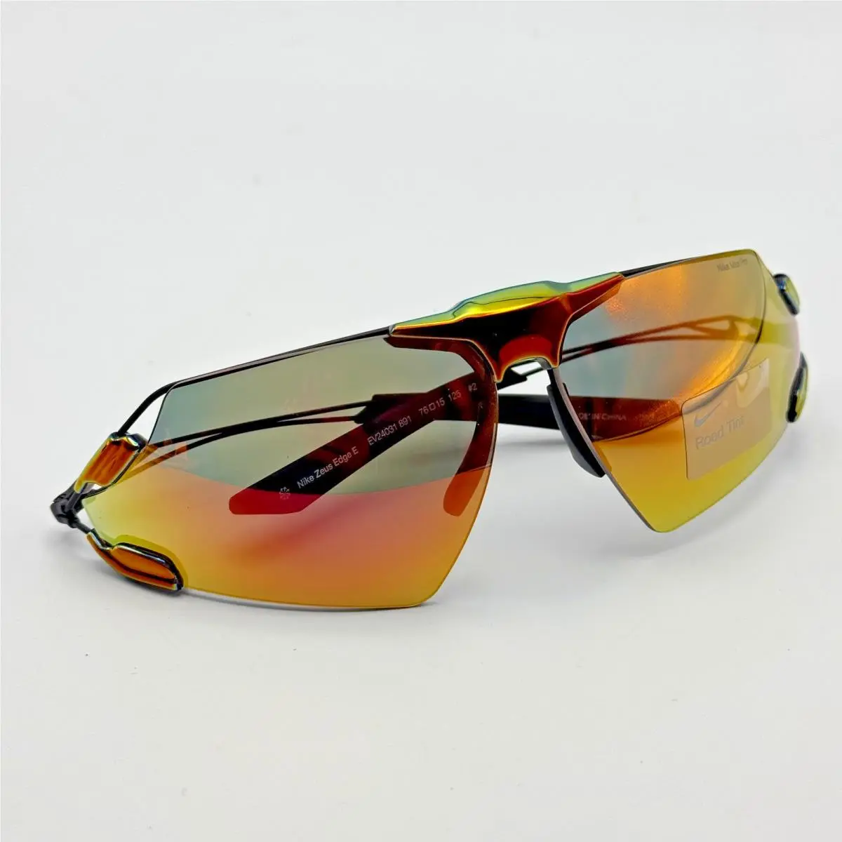Nike Zeus Edge Sunglasses EV24031 891 Orange Wrap Frame Orange Lens 76mm