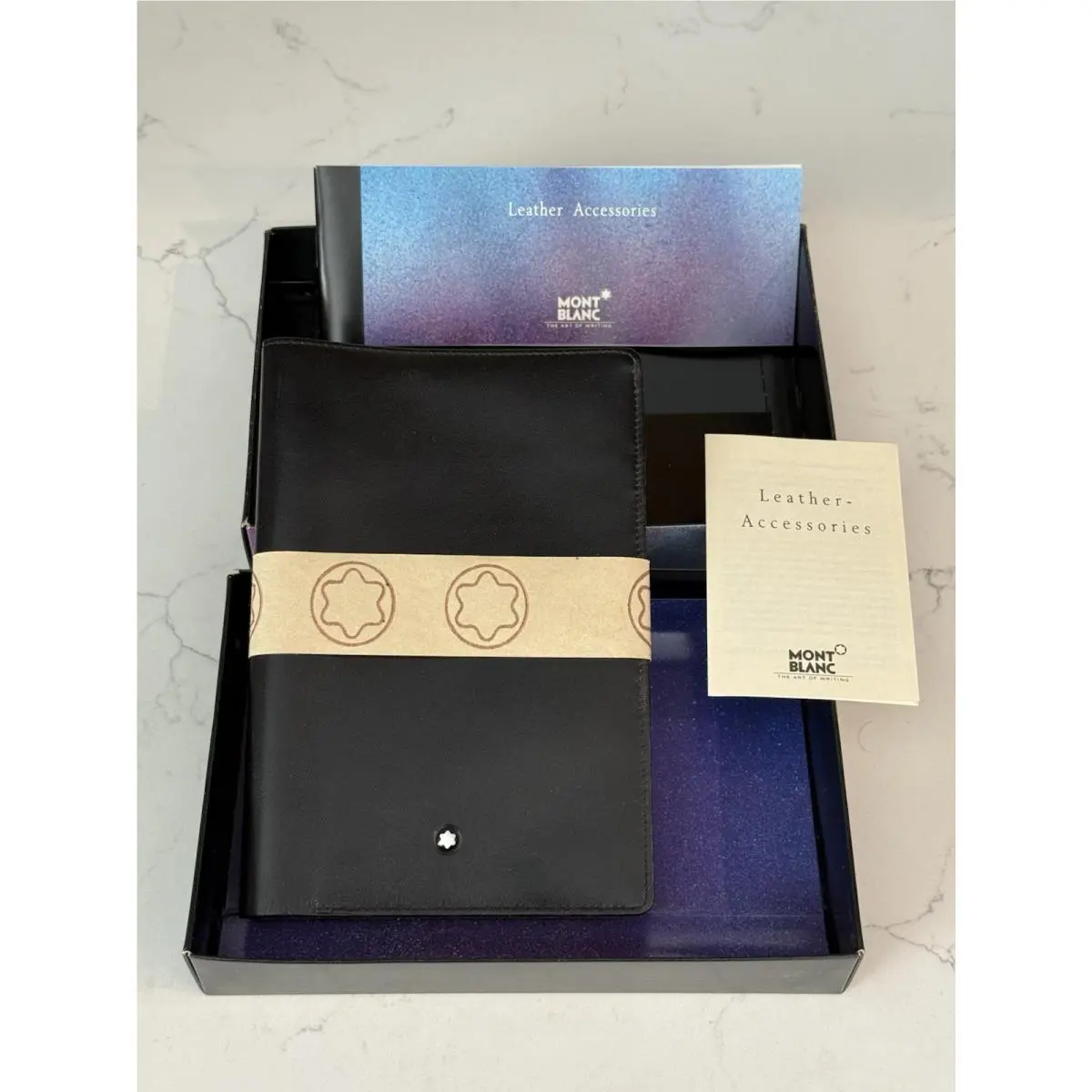 Montblanc 30602 Black Leather Wallet For Notepad Made in Germany