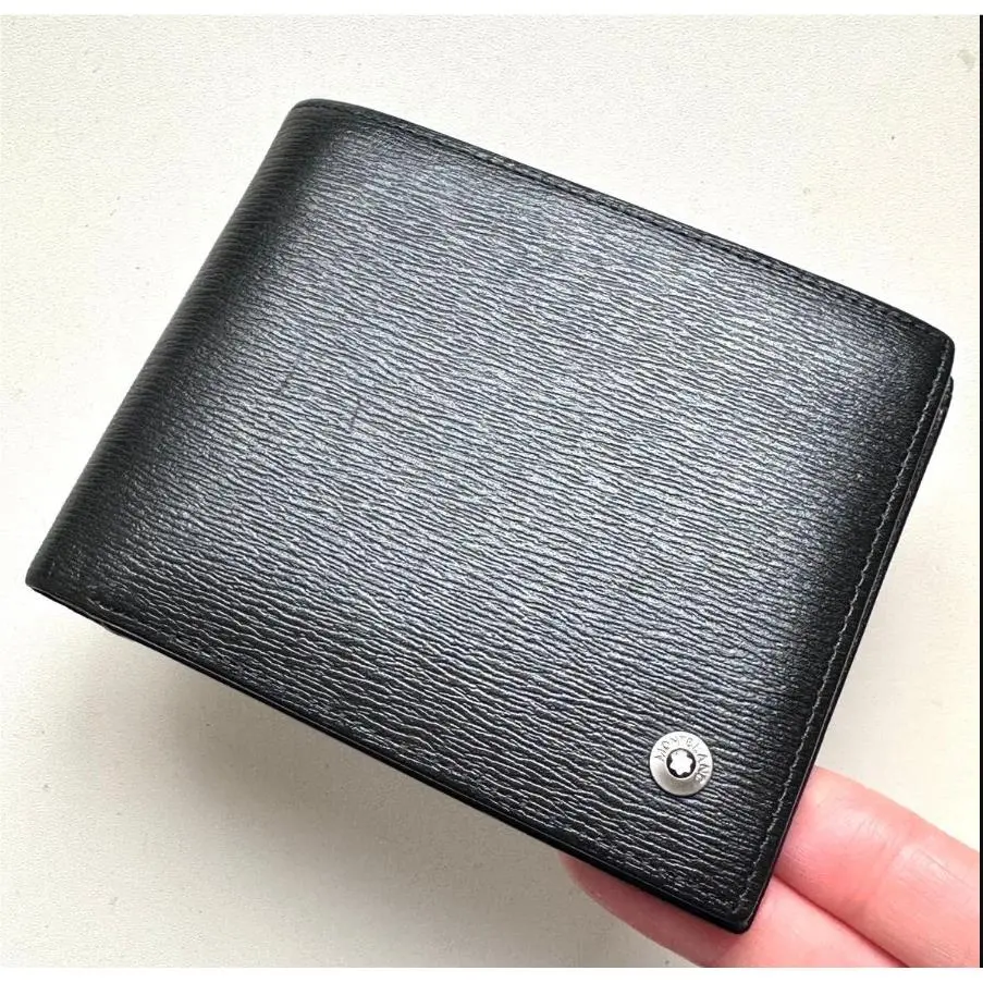 Montblanc Meisterstück Bifold Wallet Black Leather Mens Luxury Gift