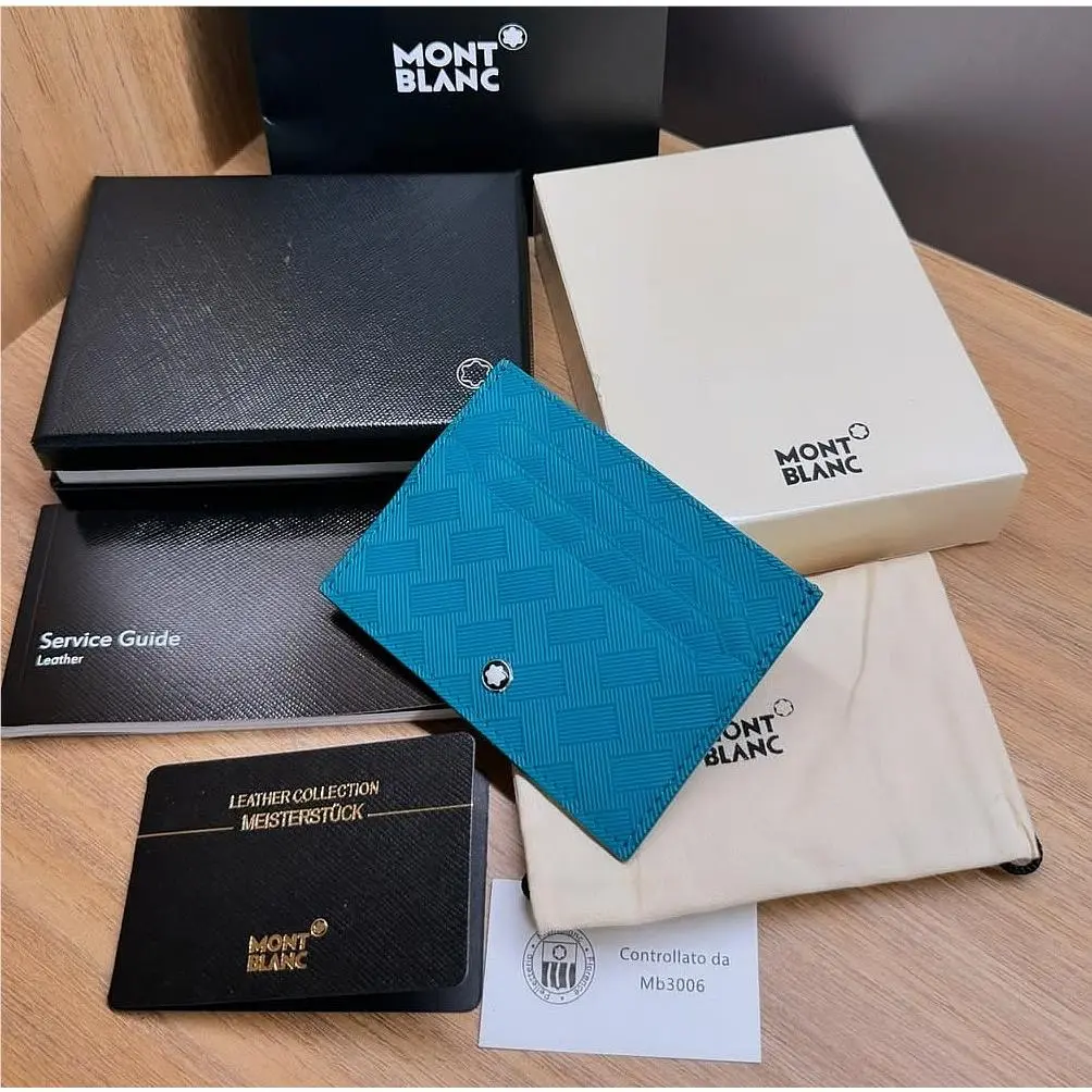 Montblanc Meisterstuck Card Holder 6CC Blue Leather Luxury Preorder 2026