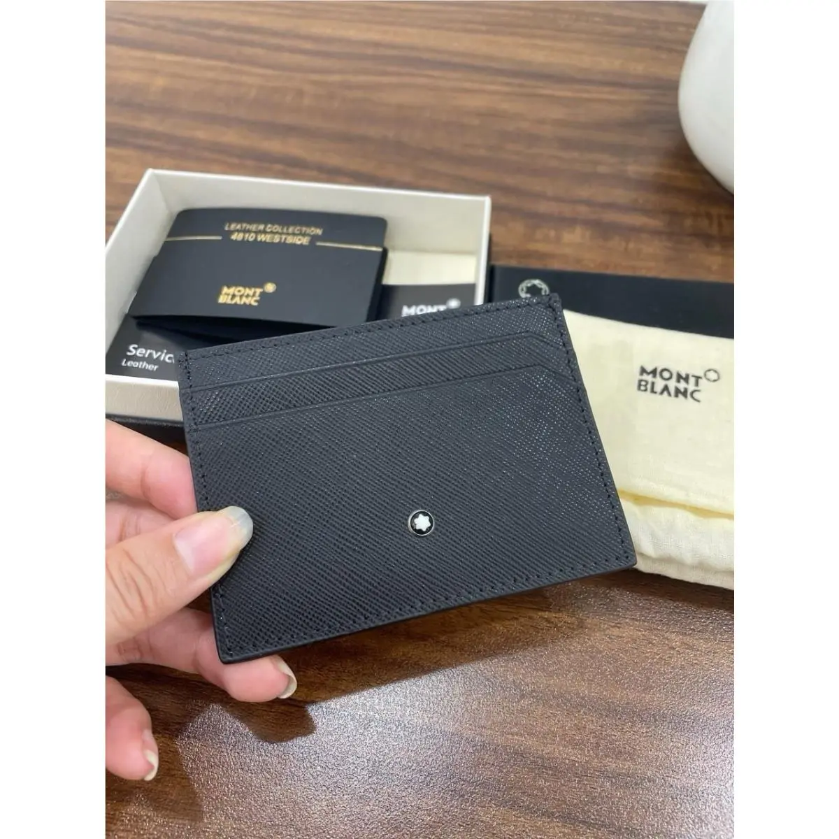 Montblanc Mont Blanc Meisterstück Black Leather 5CC Card Holder Wallet Men’s -nib 2026
