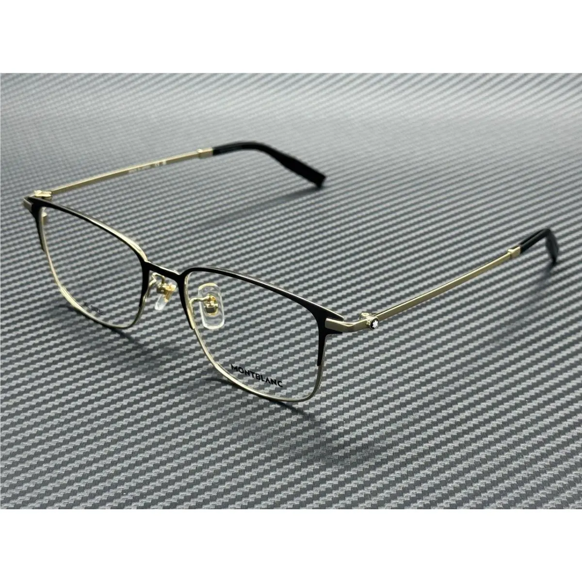 Montblanc Mont Blanc MB0314OA 002 Black Gold Titanium Men`s Extra Large 54 mm Eyeglasses