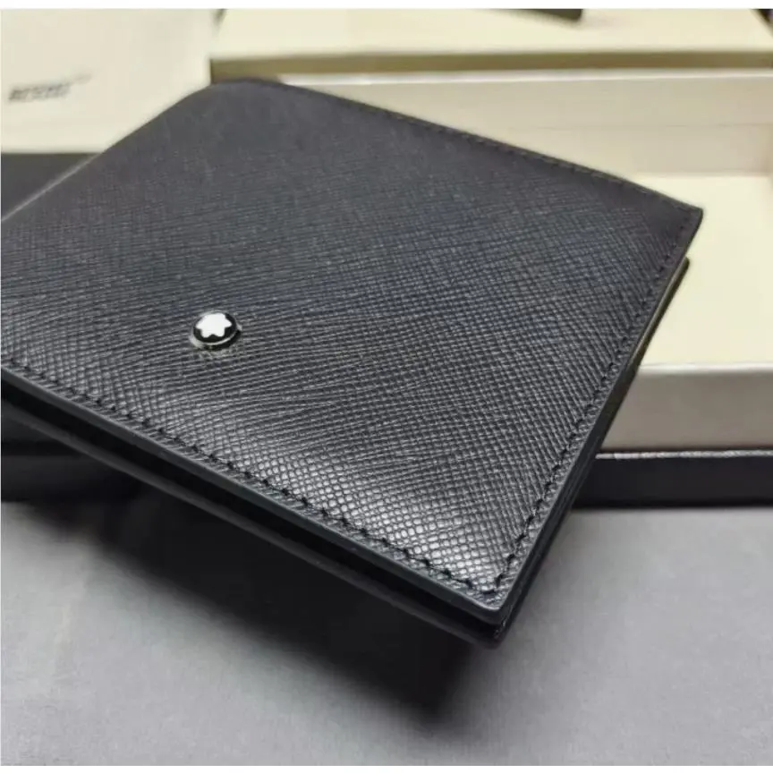 Montblanc 6CC Wallet Black Leather Bifold Card Holder Men Boxed 2026