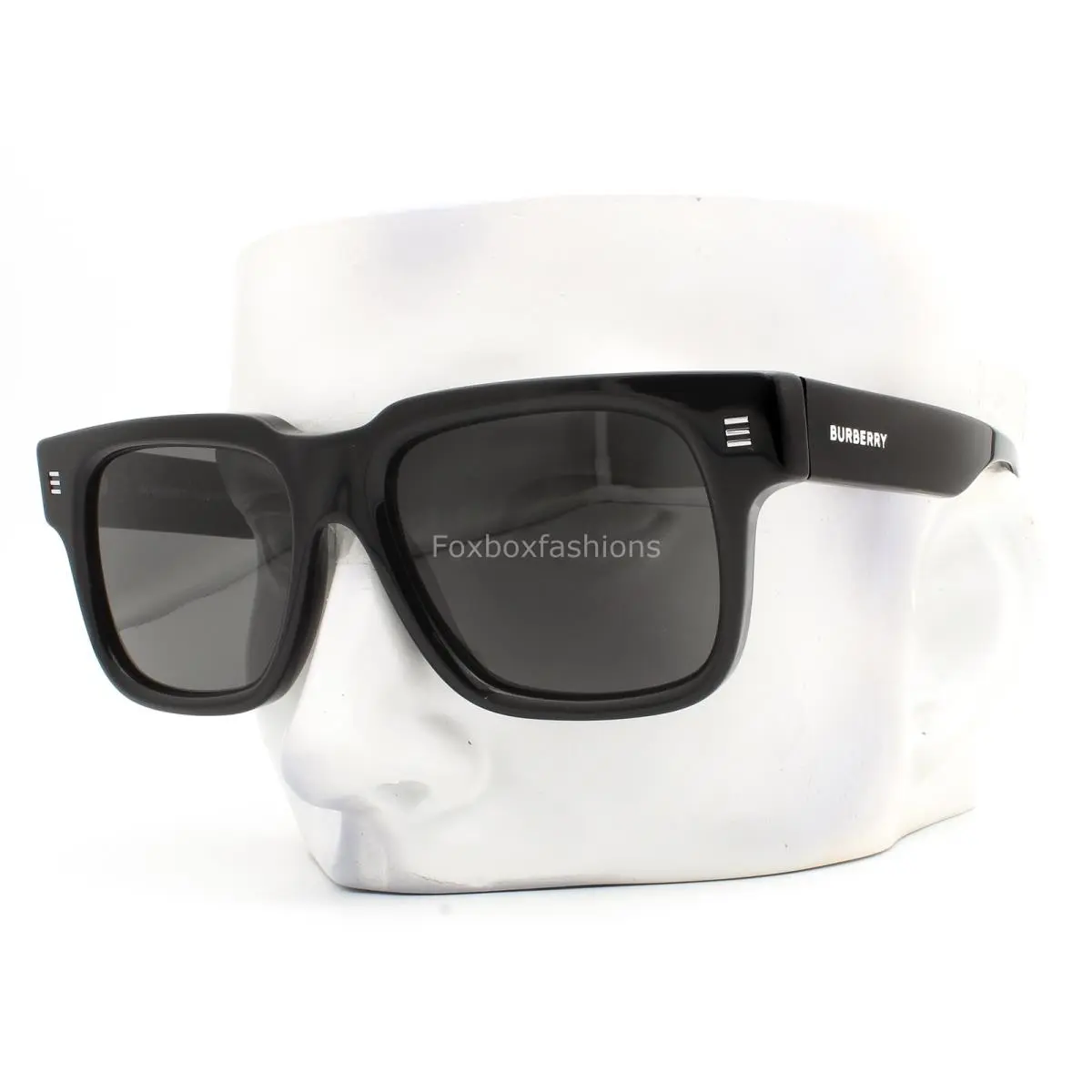 Burberry Hayden Sunglasses BE 4394 3001/87 Polished Black Gray Tint with Case